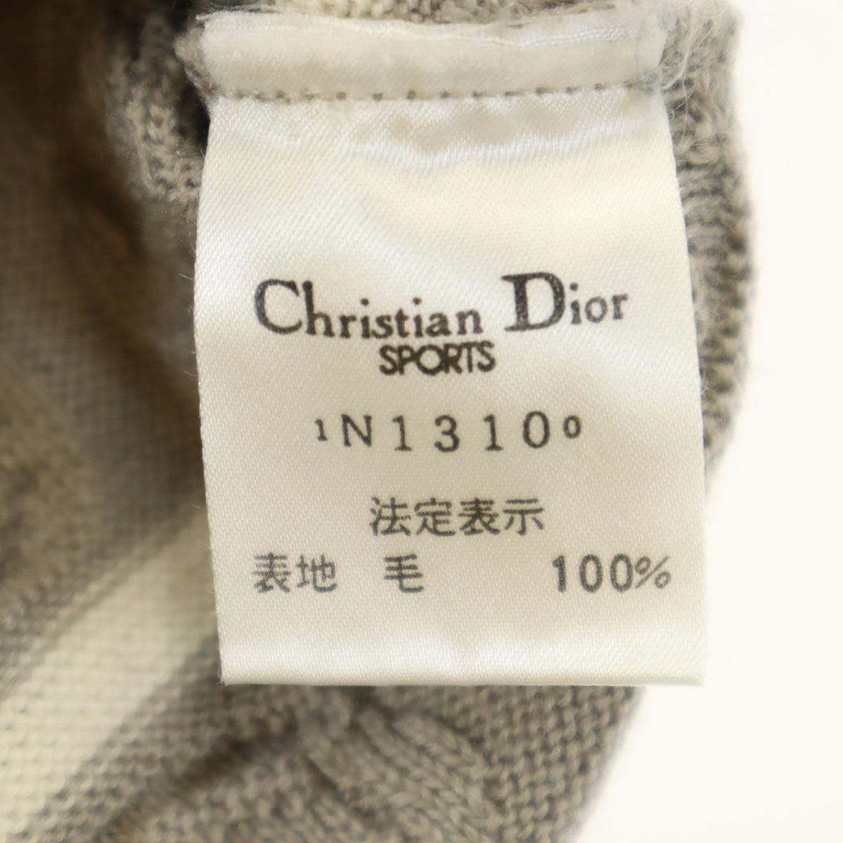Christian Dior SPORTS クリスチャンディオールスポーツ 90s オールド 総柄 長袖 ニット L グレー セーター メンズ