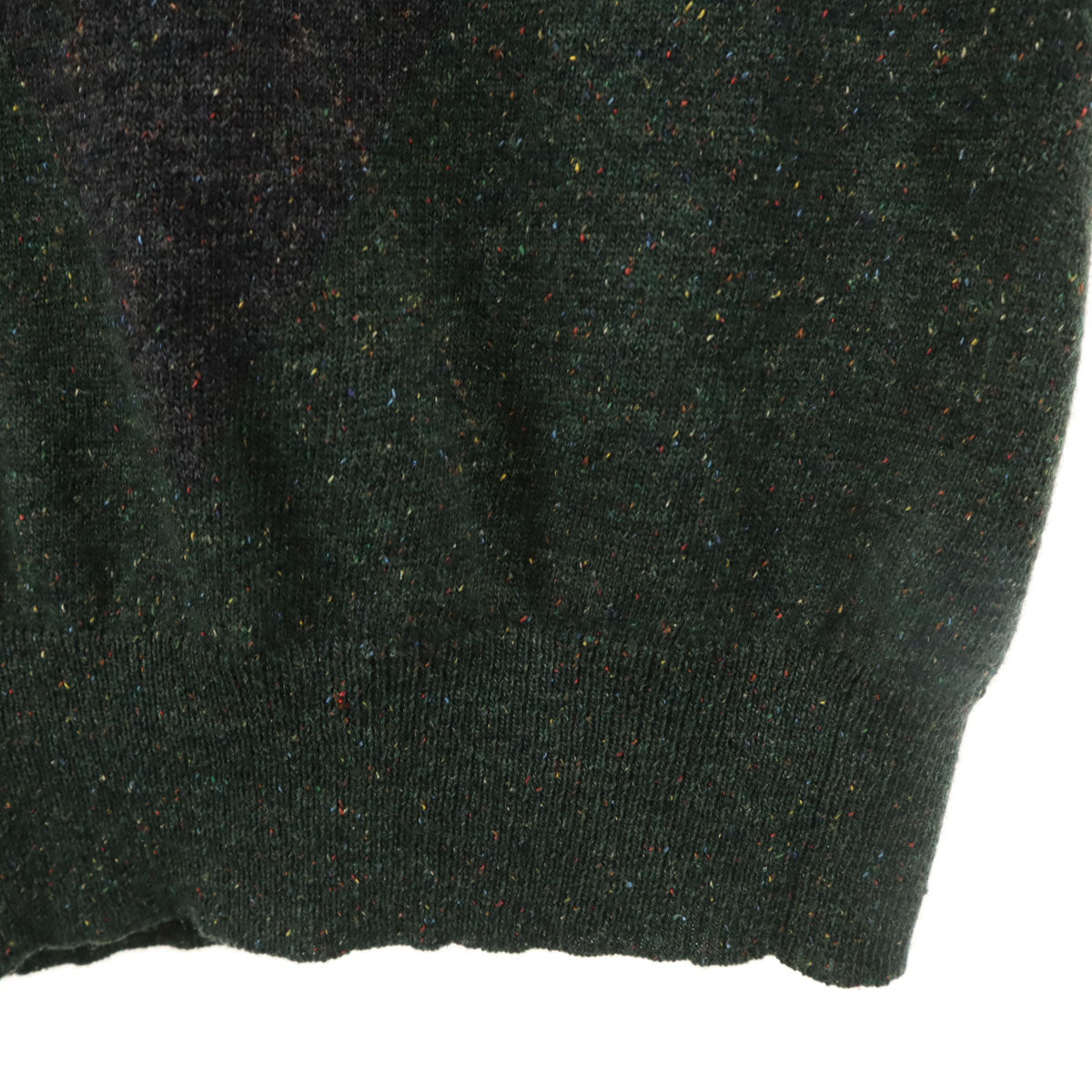 美品 Christian Dior MONSIEUR クリスチャンディオール ムッシュ 90s オールド アーガイル柄 長袖 ニット L 深緑 セーター メンズ