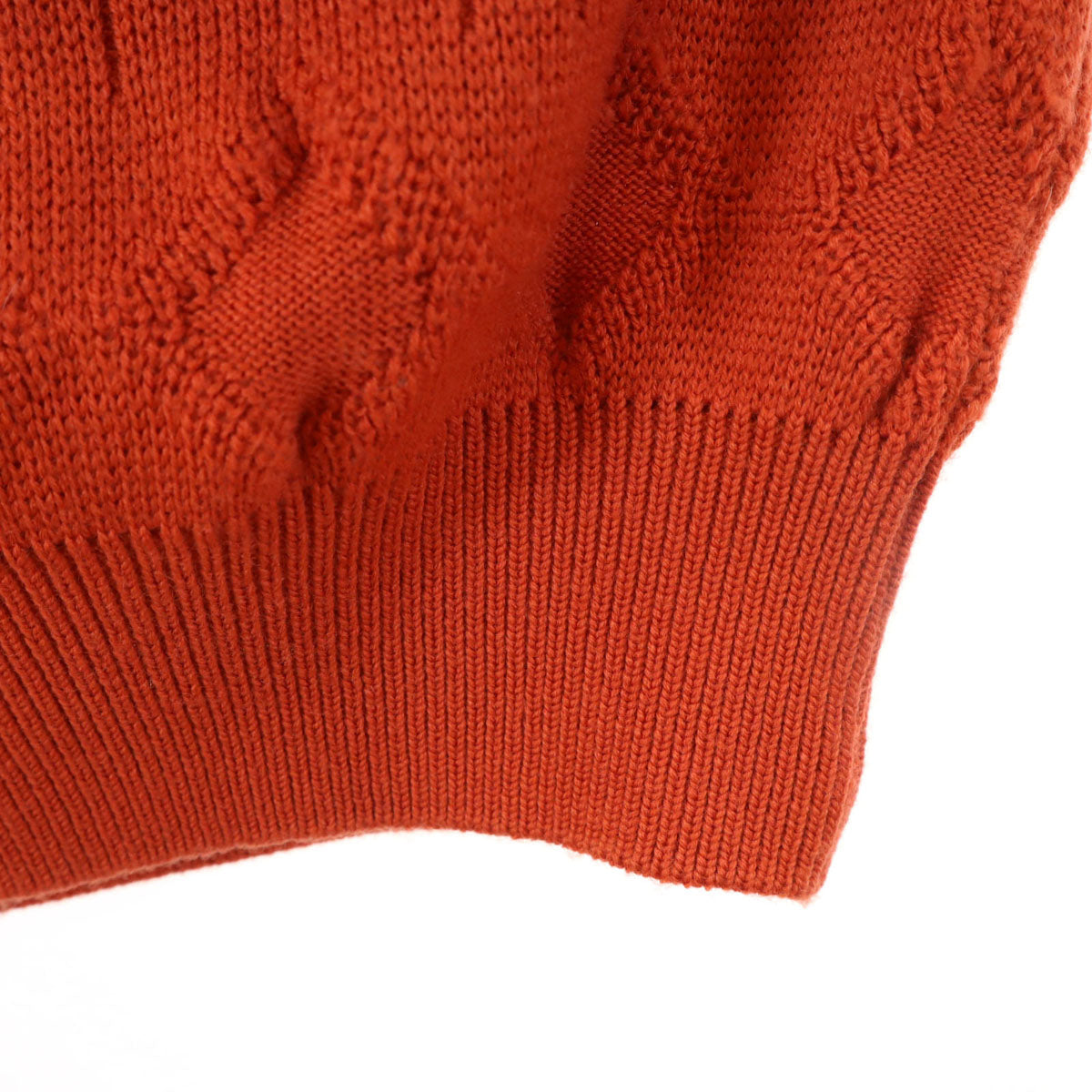 Christian Dior SPORTS クリスチャンディオールスポーツ 90s オールド 総柄 長袖 Vネック ニット M オレンジ セーター メンズ