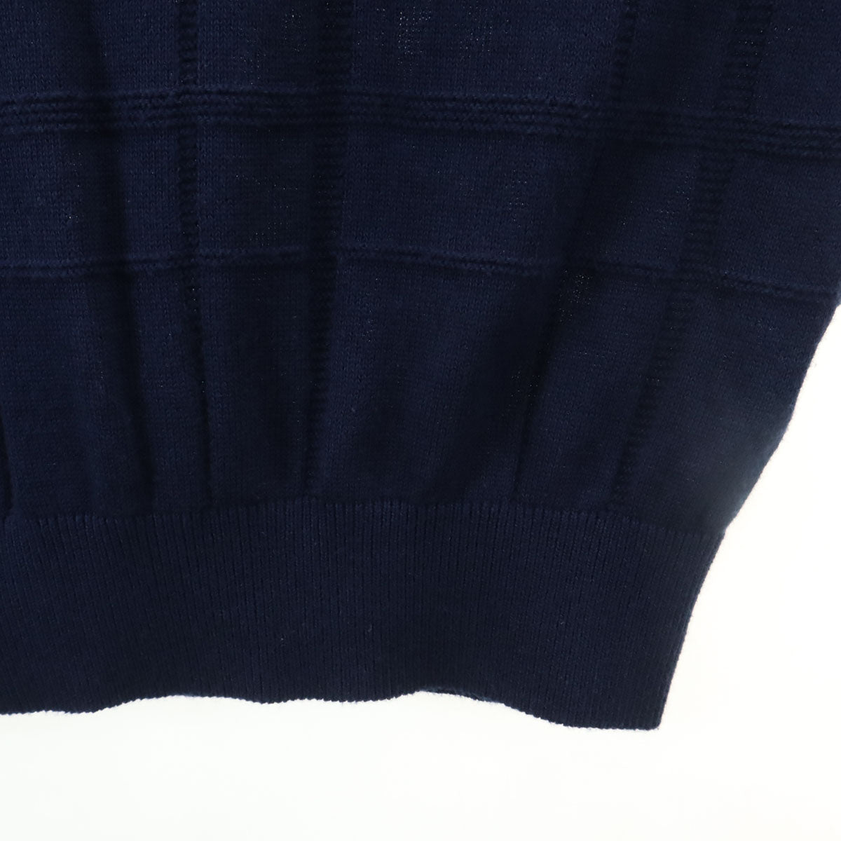 Christian Dior MONSIEUR クリスチャンディオール ムッシュ 90s オールド チェック柄 長袖 ニット L ネイビー セーター メンズ