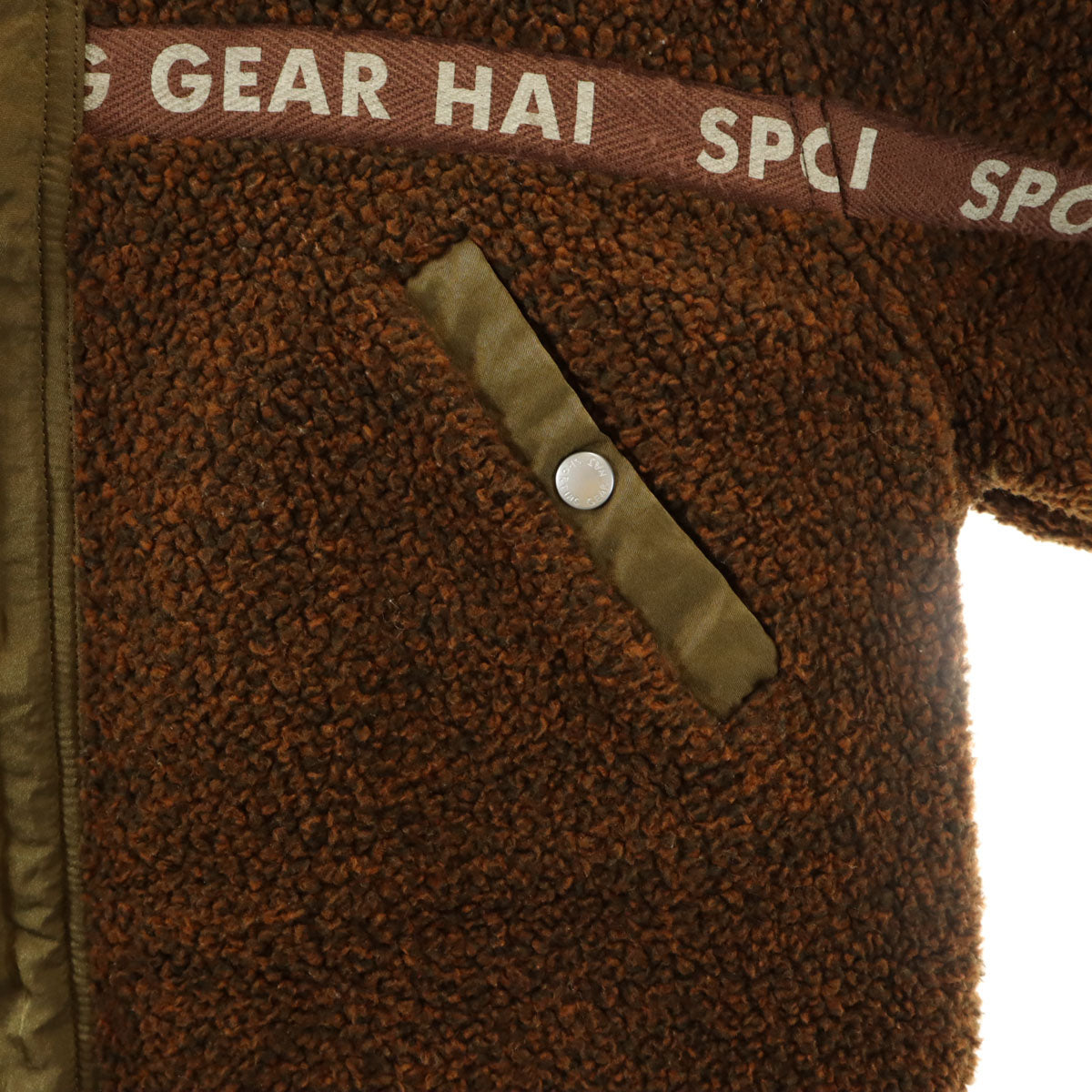 HAI SPORTING GEAR ハイスポーティングギア 80s 90s オールド フーデッド ボアコート M ブラウン イッセイミヤケ メンズ