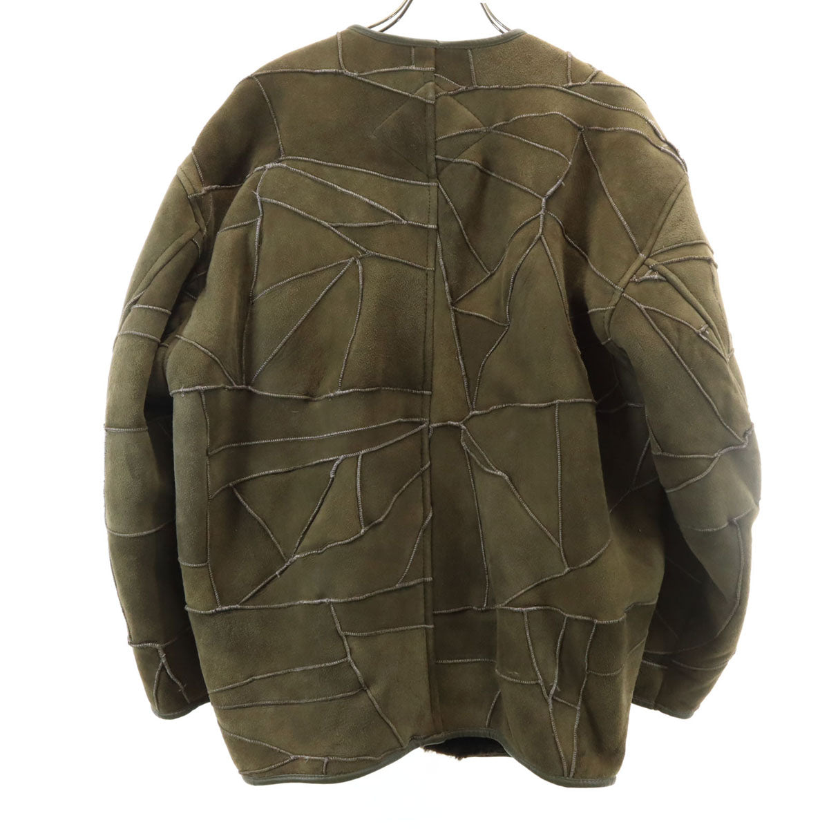 HAI SPORTING GEAR ハイスポーティングギア 80s ヴィンテージ パッチワーク ムートンジャケット M オリーブ系 イッセイミヤケ メンズ