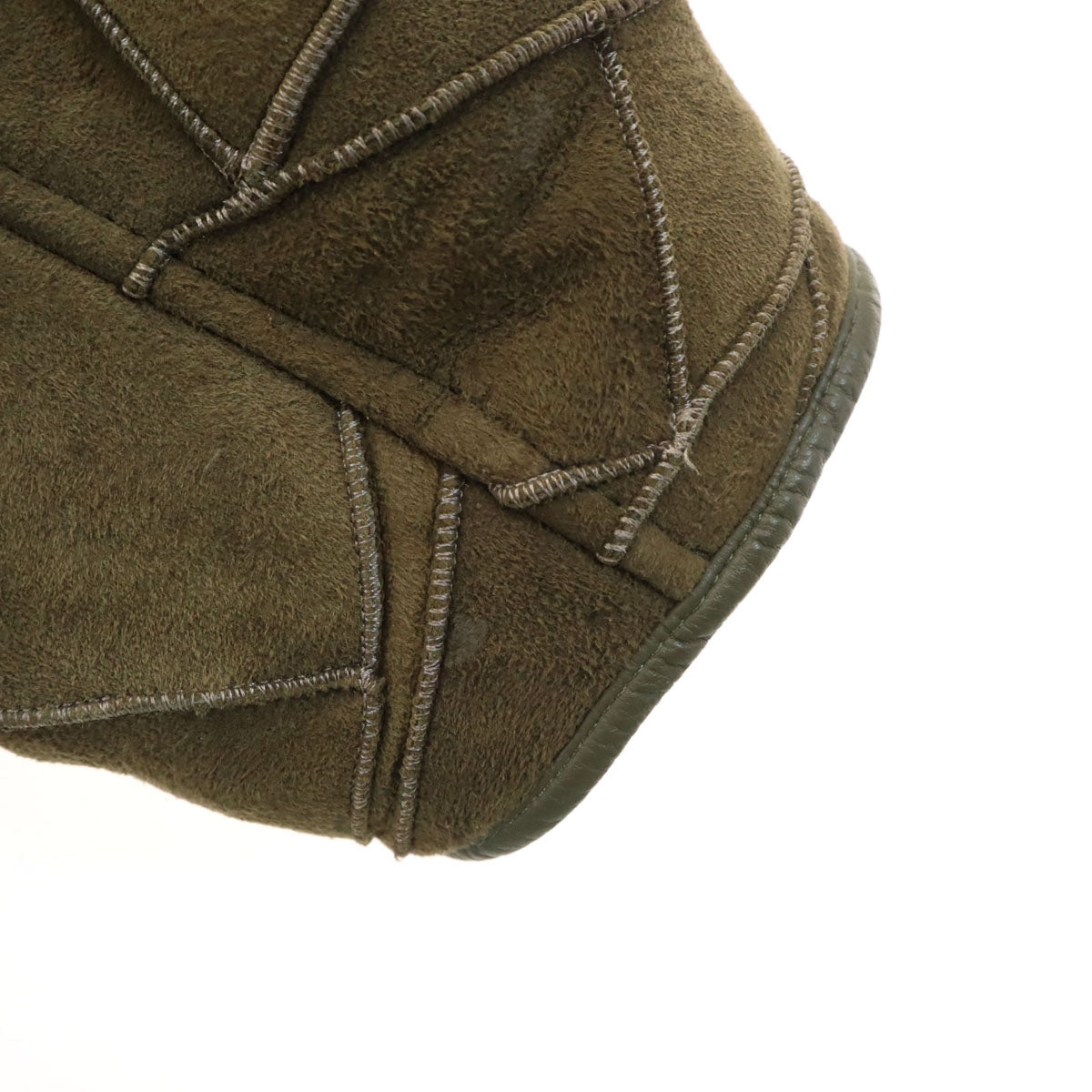 HAI SPORTING GEAR ハイスポーティングギア 80s ヴィンテージ パッチワーク ムートンジャケット M オリーブ系 イッセイミヤケ メンズ