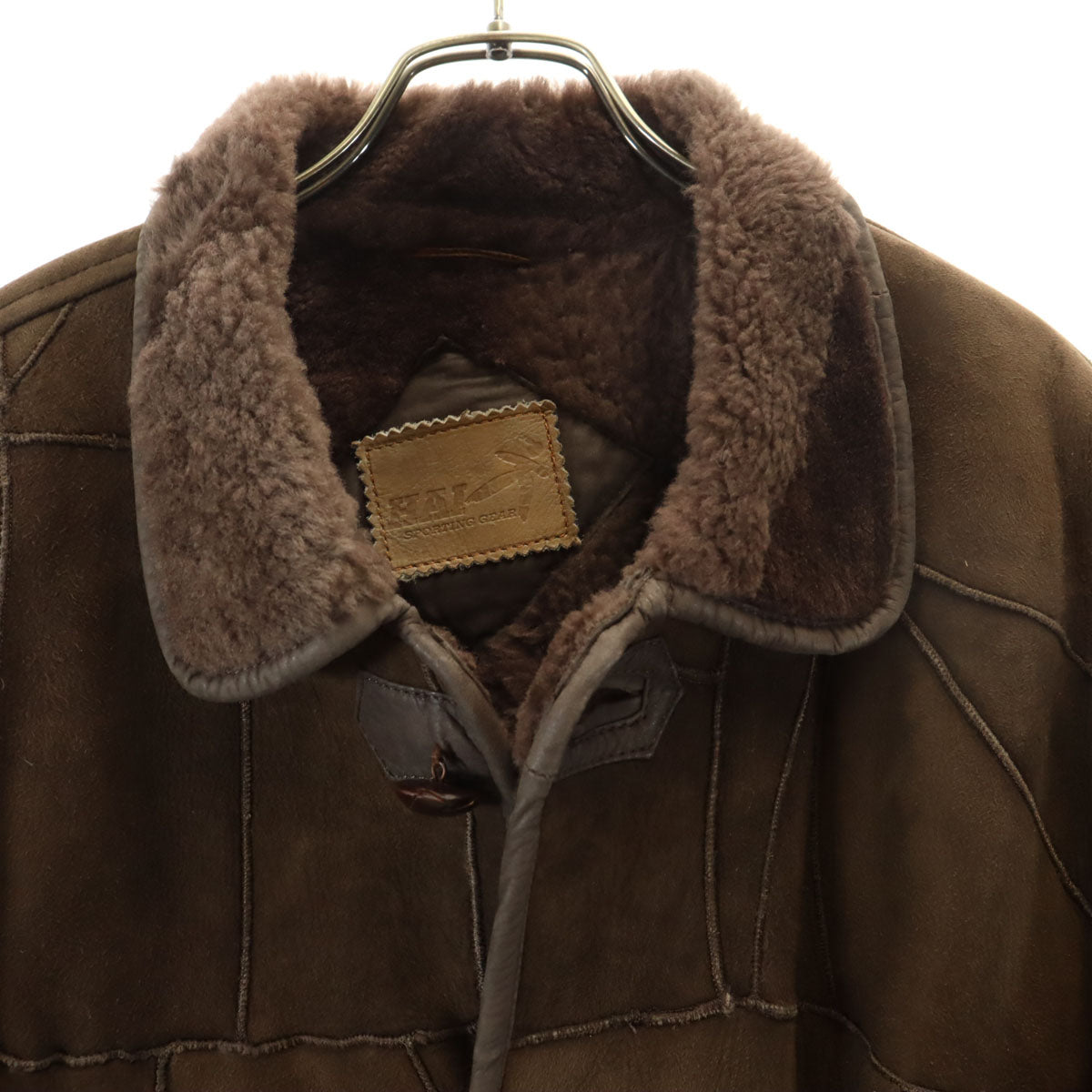 HAI SPORTING GEAR ハイスポーティングギア 80s 90s オールド パッチワーク ムートンジャケット M ブラウン イッセイミヤケ メンズ