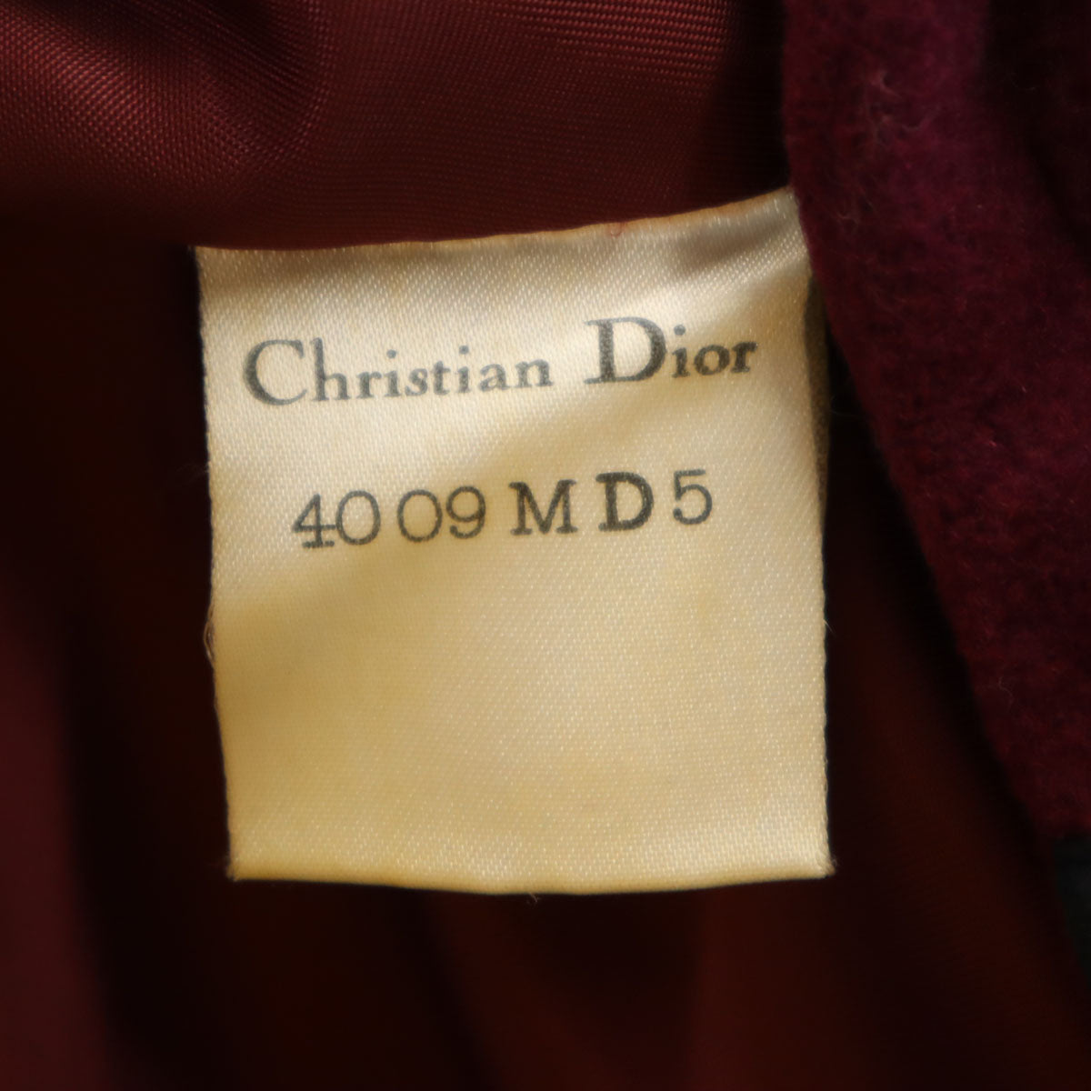 Christian Dior PRET-A-PORTER クリスチャンディオール プレタポルテ 90s オールド チェスターコート 9 ワインレッド レディース