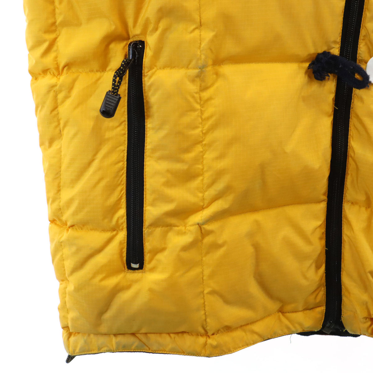 GAP ギャップ リバーシブル ハイブリッド ダウンベスト L 山吹色 ポケッタブル メンズ