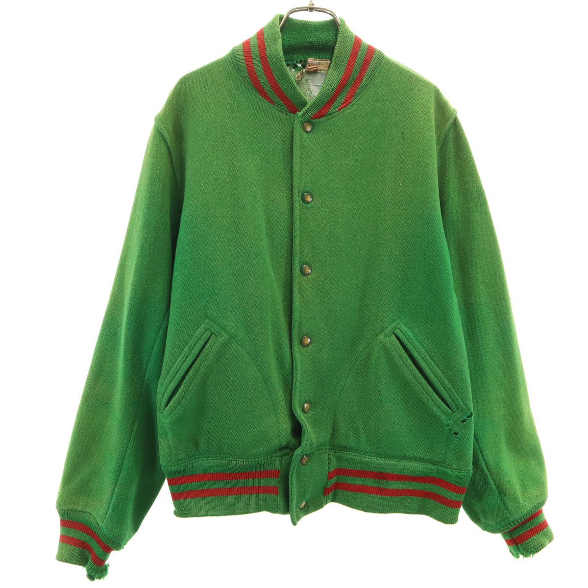 SAND KNIT 50s ヴィンテージ スタジャン 42 グリーン系 ジャケット メンズ