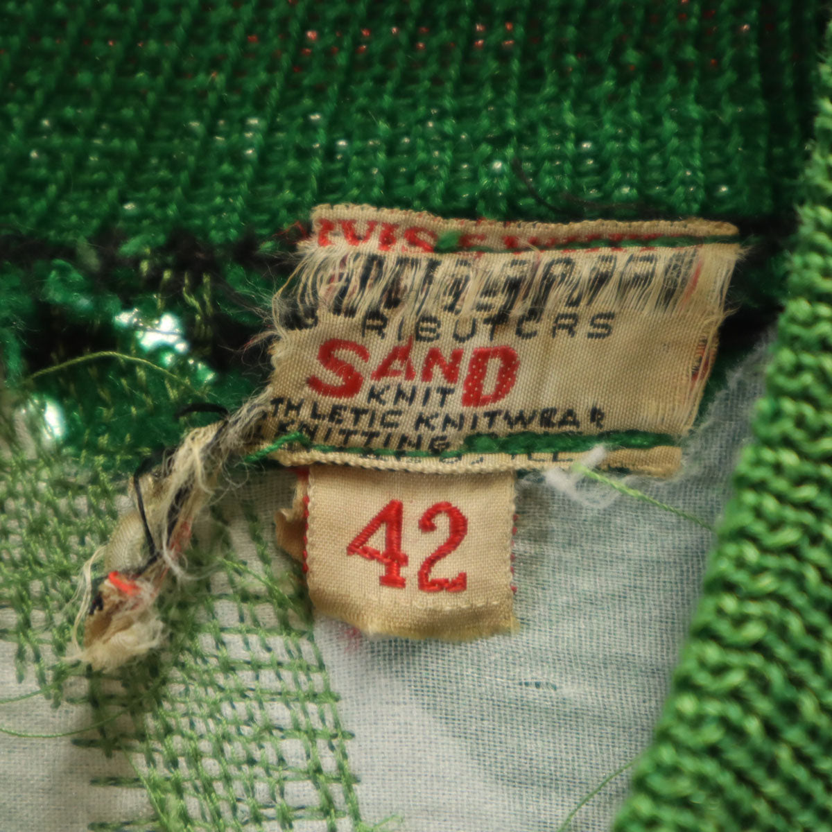 SAND KNIT 50s ヴィンテージ スタジャン 42 グリーン系 ジャケット メンズ