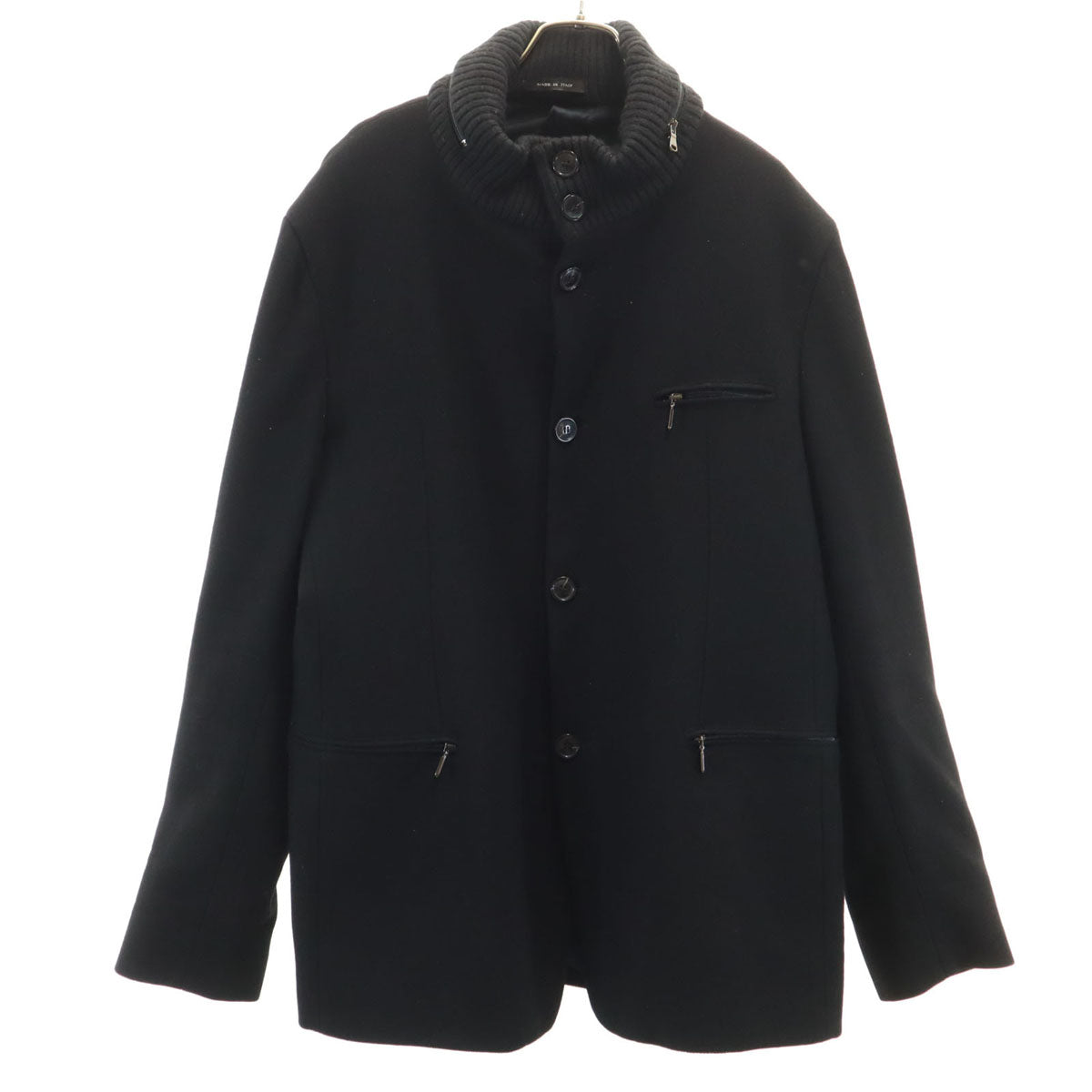 Emporio Armani エンポリオアルマーニ イタリア製 ウールジャケット 56 ブラック ビッグサイズ メンズ