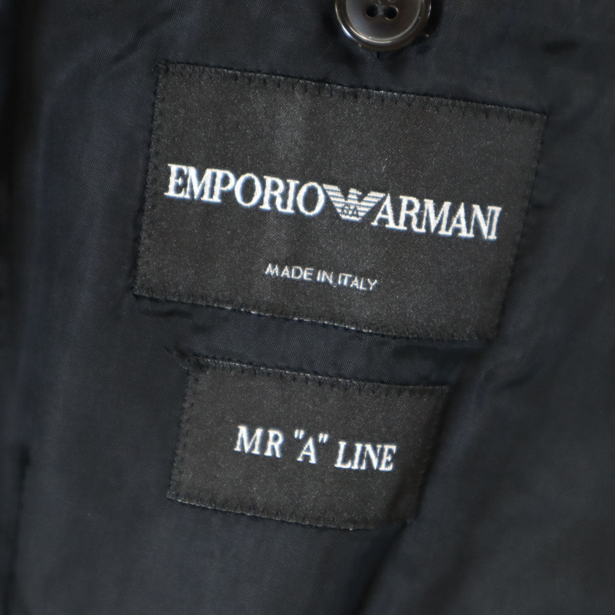 Emporio Armani エンポリオアルマーニ イタリア製 ウールジャケット 56 ブラック ビッグサイズ メンズ
