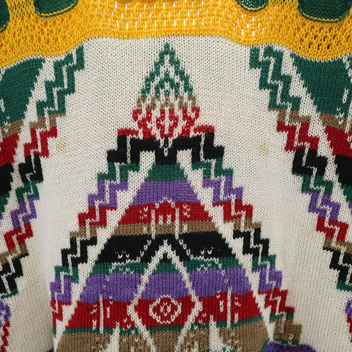 COOGI クージー 90s オーストラリア製 オールド 長袖 3D ニットカーディガン M マルチ メンズ