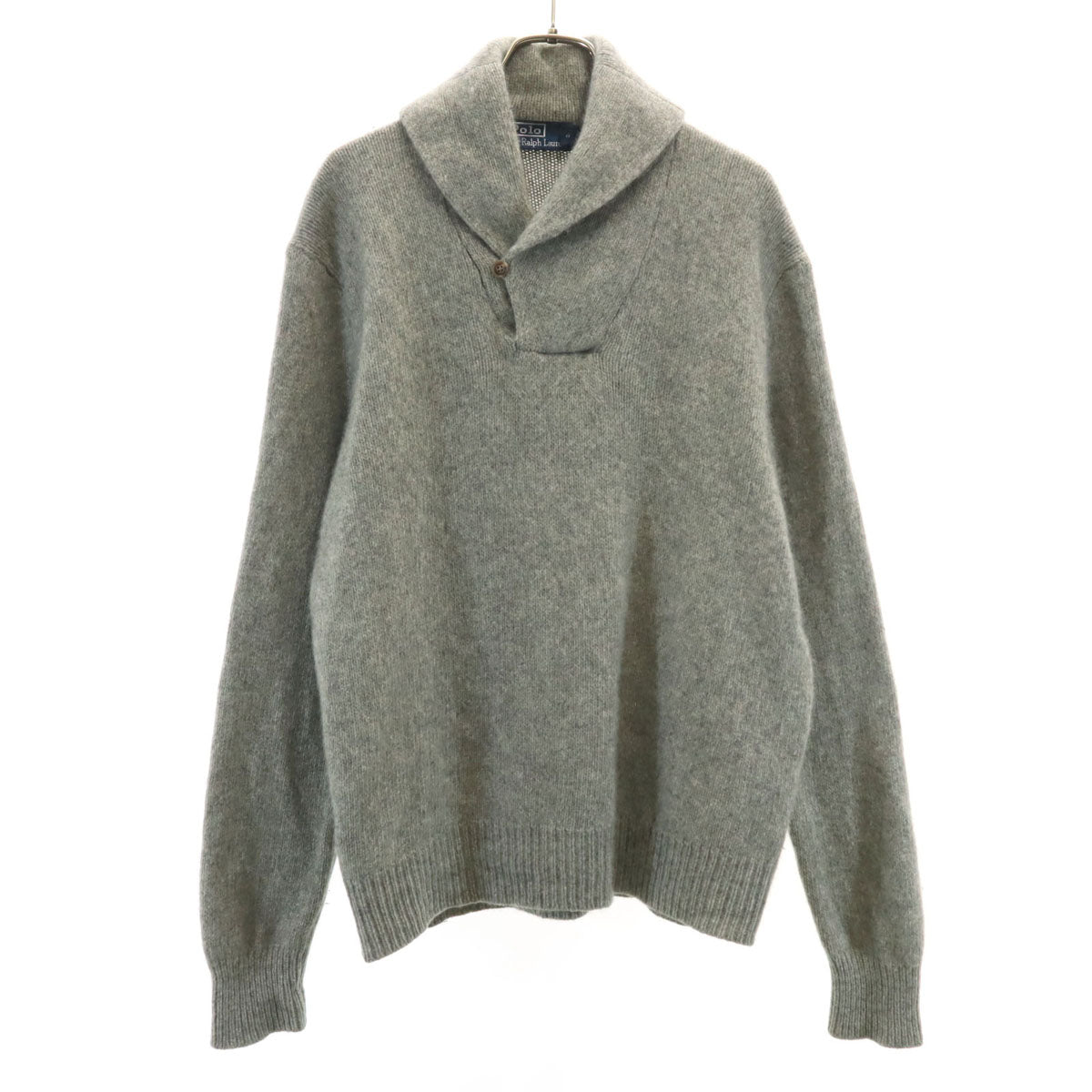 Polo by Ralph Lauren ポロバイラルフローレン カシミヤブレンド 長袖 ショールカラー セーター L グレー ニット メンズ