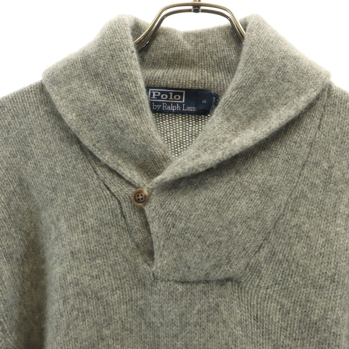 Polo by Ralph Lauren ポロバイラルフローレン カシミヤブレンド 長袖 ショールカラー セーター L グレー ニット メンズ