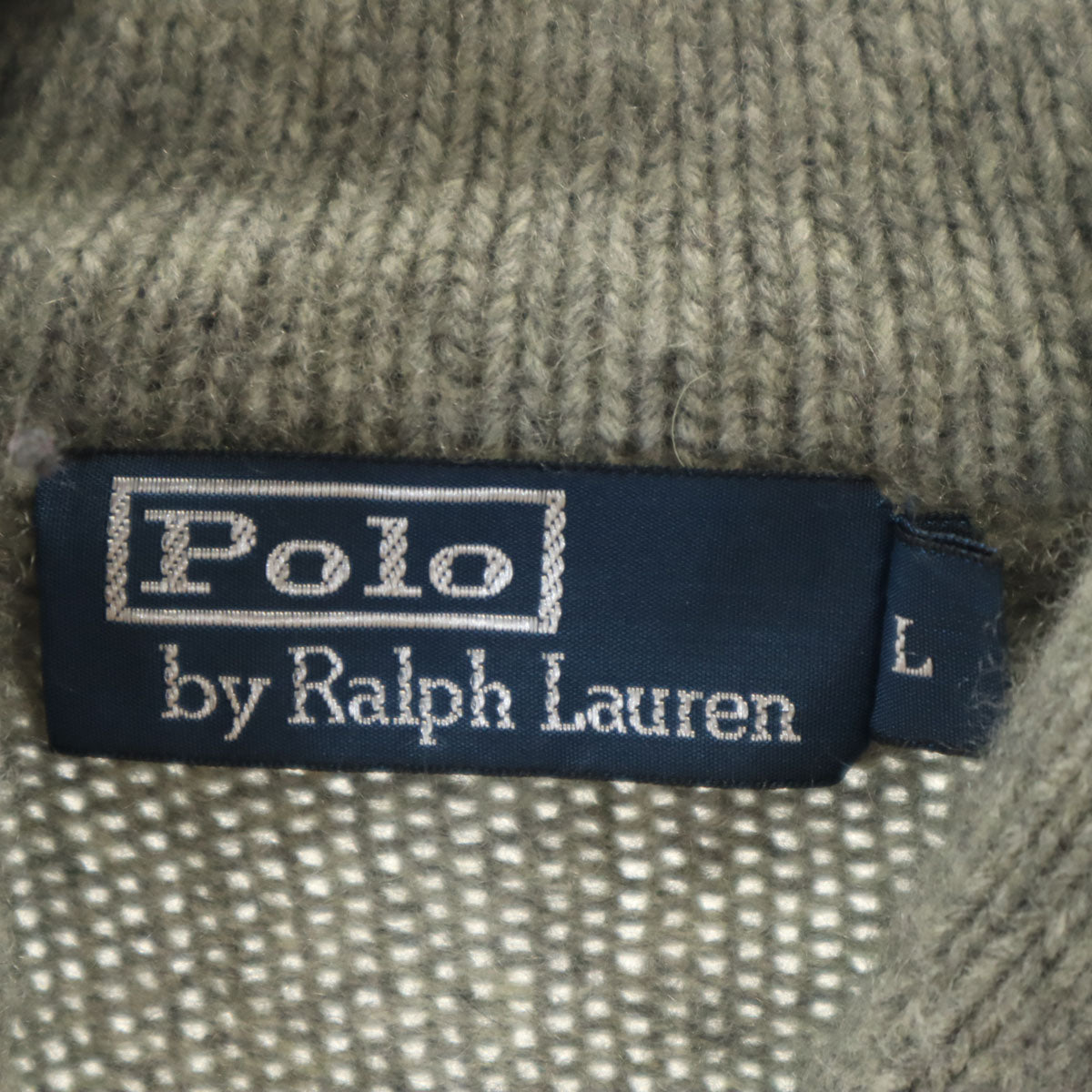 Polo by Ralph Lauren ポロバイラルフローレン カシミヤブレンド 長袖 ショールカラー セーター L グレー ニット メンズ