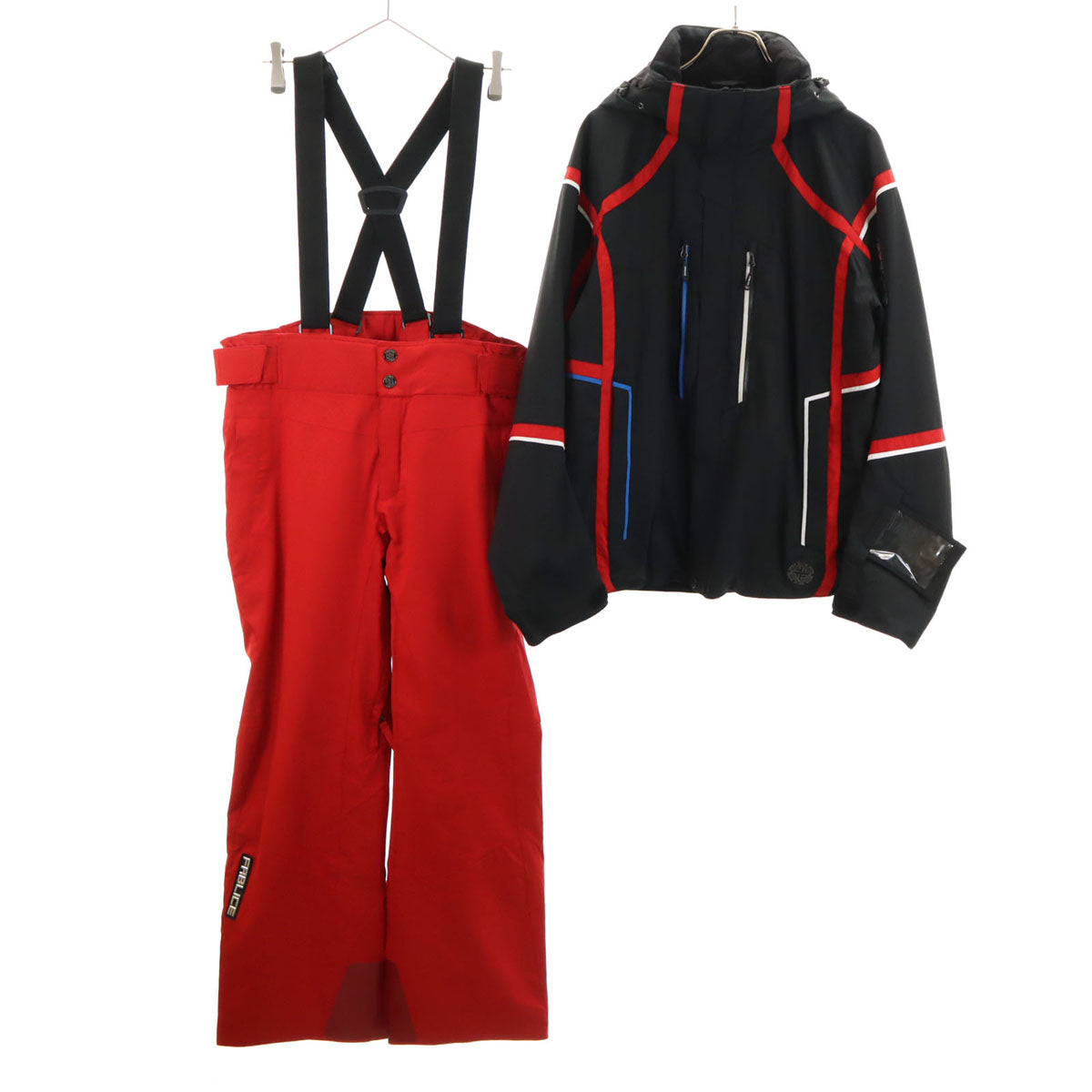 FABLICE ファブリス スキー ウェア 上下 セットアップ L レッド メンズ