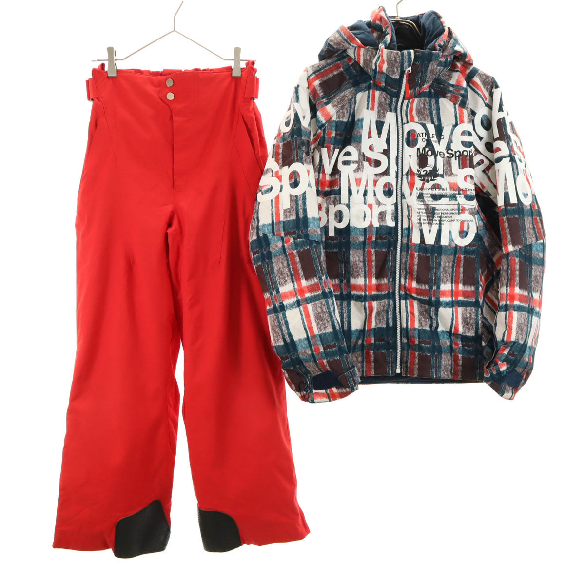 DESCENTE デサント 総柄 スキー ウェア 上下 セットアップ S ネイビー系 アソート メンズ