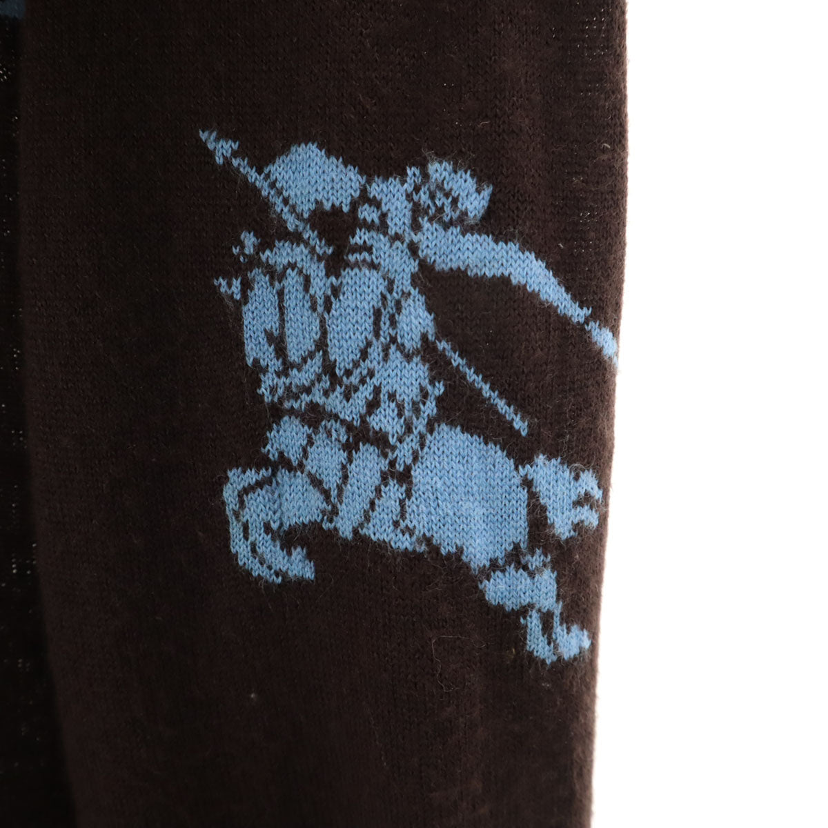 BURBERRY BLACK LABEL バーバリーブラックレーベル ウールブレンド ロゴ 長袖 セーター 2 ブラウン ニット 三陽商会 メンズ