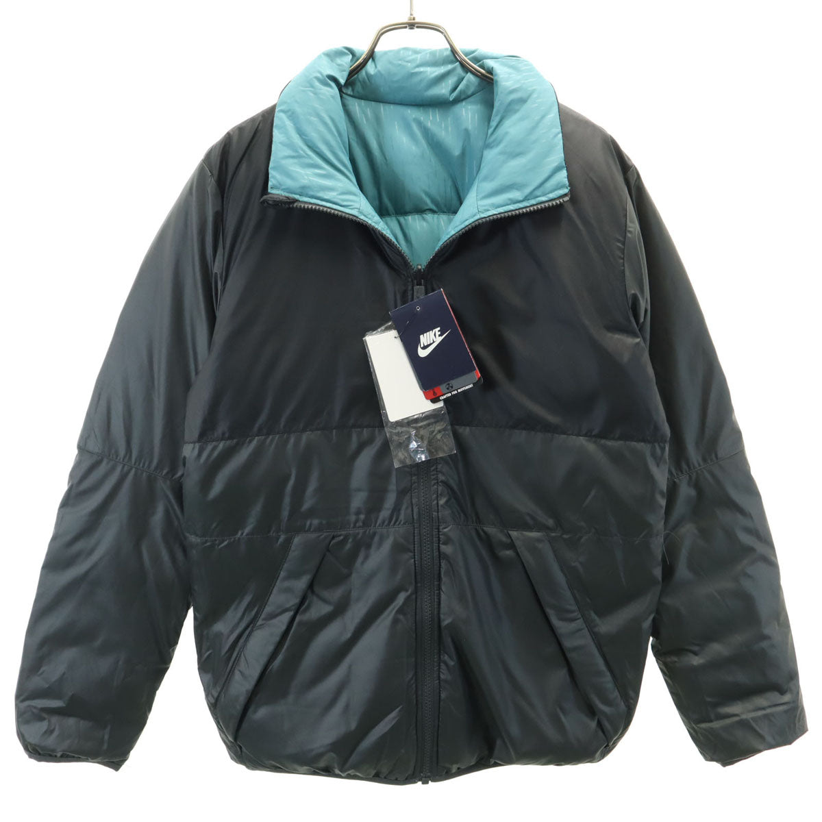 未使用 NIKE ナイキ リバーシブル ダウンジャケット S グリーングレー メンズ