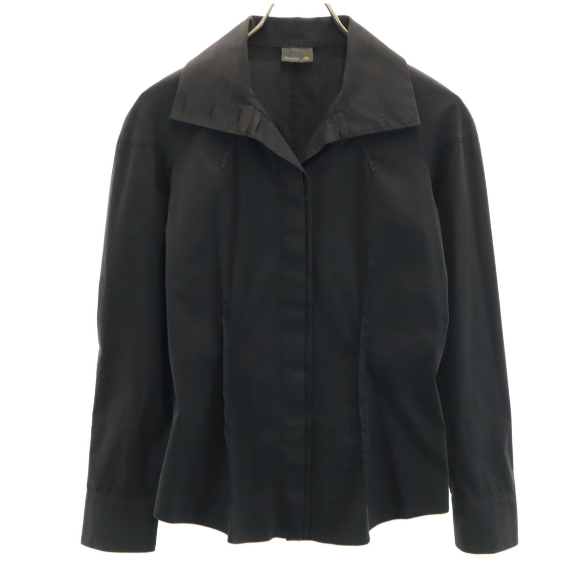 FENDI フェンディ イタリア製 長袖 コットンシャツ 42 ブラック レディース