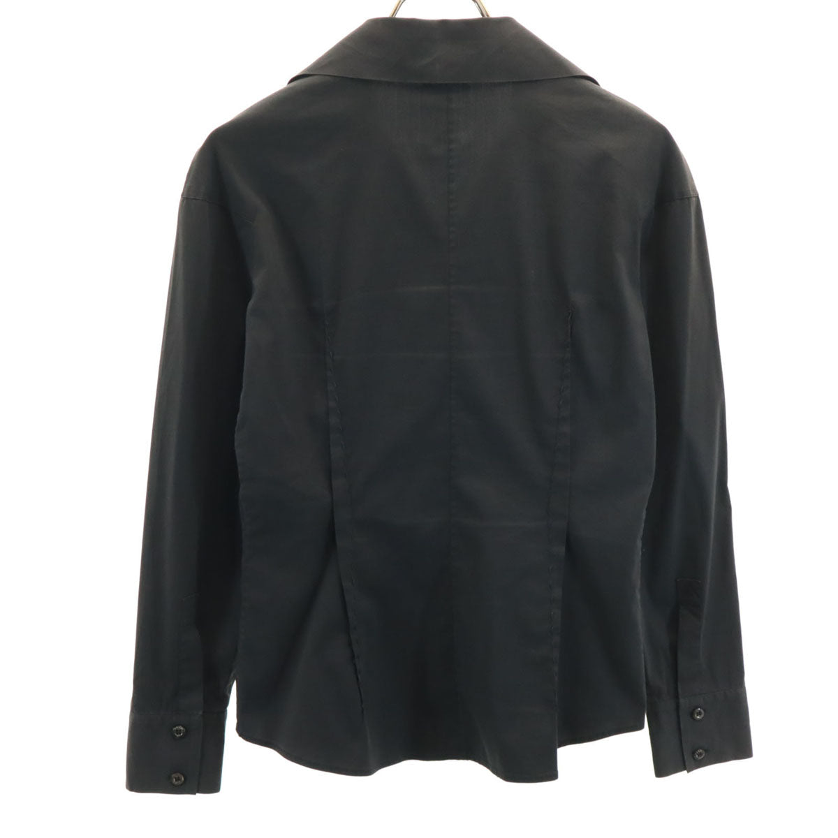 FENDI フェンディ イタリア製 長袖 コットンシャツ 42 ブラック レディース