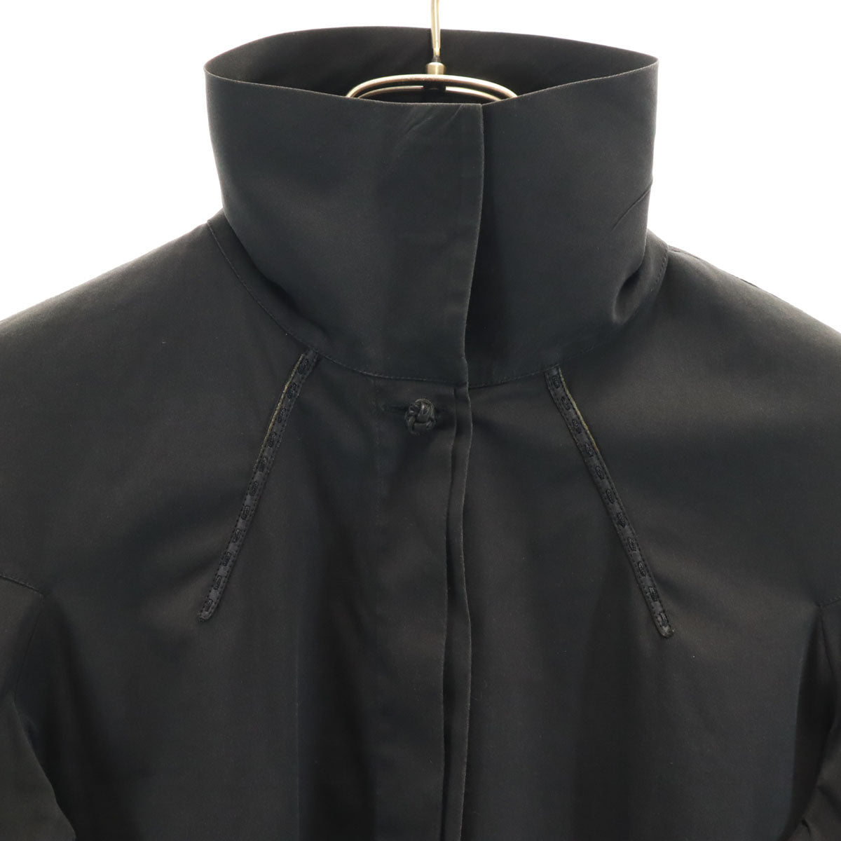 FENDI フェンディ イタリア製 長袖 コットンシャツ 42 ブラック レディース