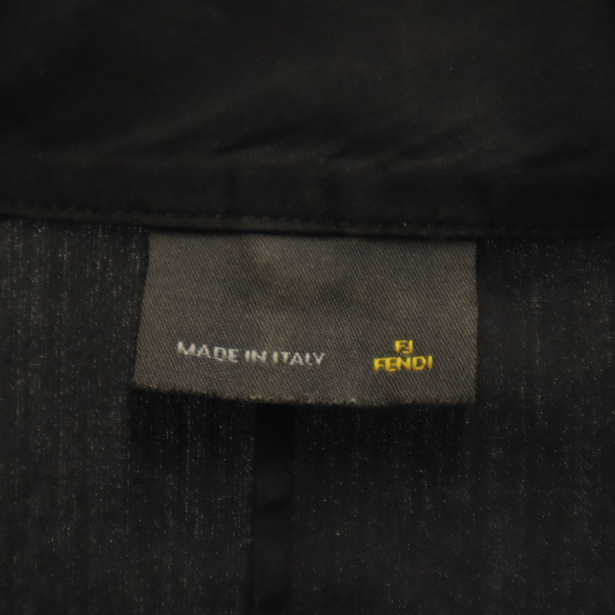 FENDI フェンディ イタリア製 長袖 コットンシャツ 42 ブラック レディース