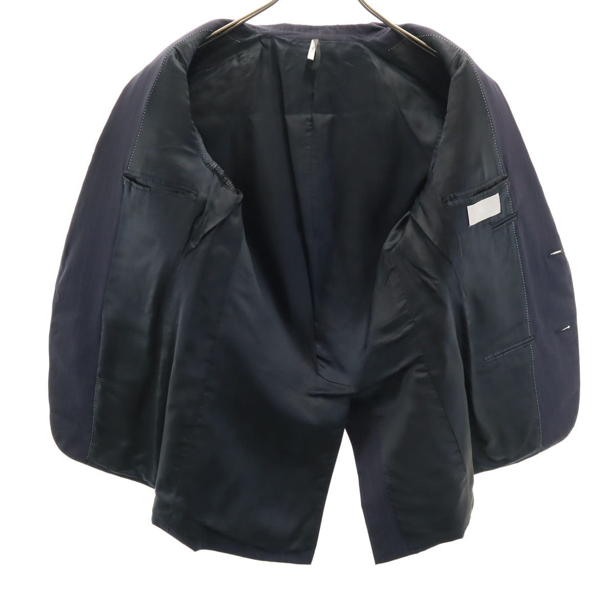 Dior ディオール イタリア製 ウールブレンド テーラードジャケット 44 ネイビー メンズ