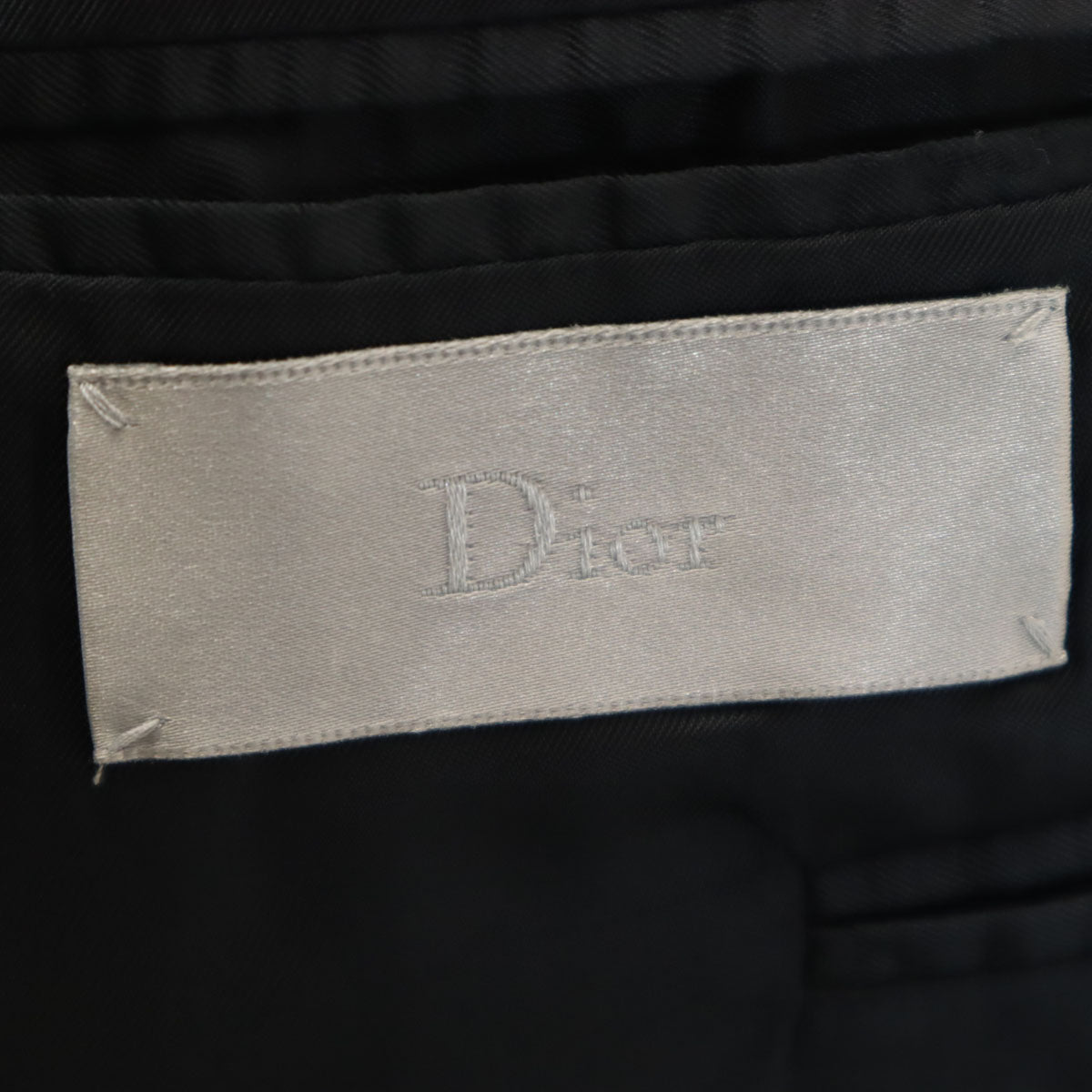 Dior ディオール イタリア製 ウールブレンド テーラードジャケット 44 ネイビー メンズ