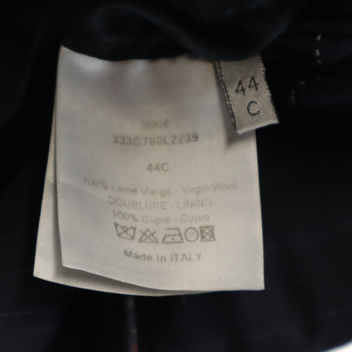 Dior ディオール イタリア製 ウールブレンド テーラードジャケット 44 ネイビー メンズ