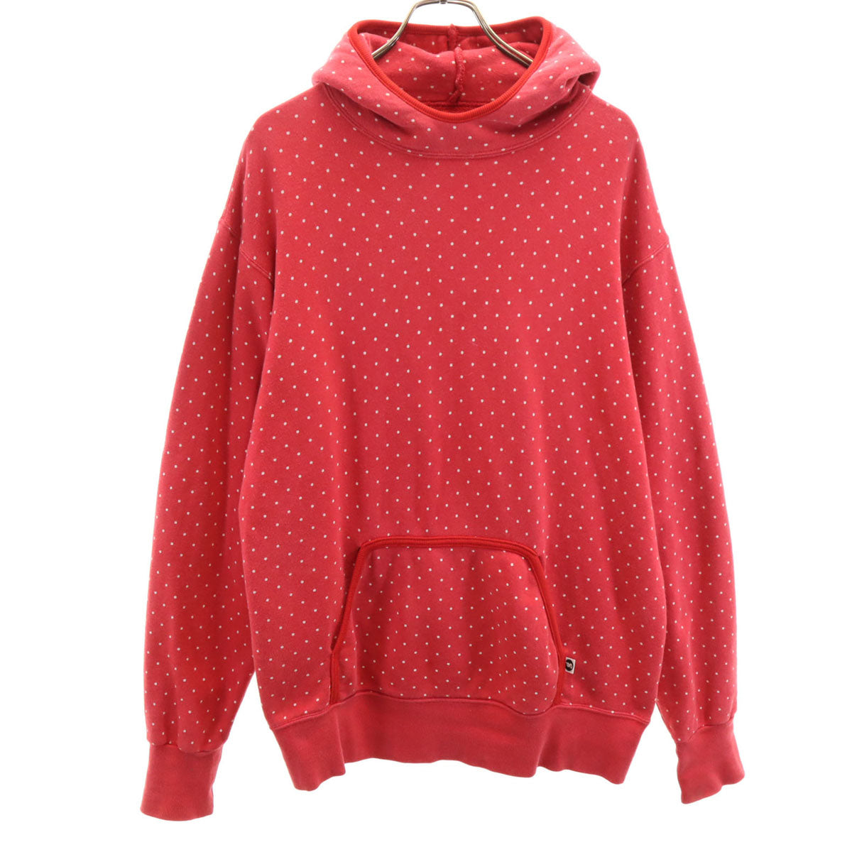 GOODENOUGH グッドイナフ 2001年 ドット柄 長袖 パーカー L レッド レディース