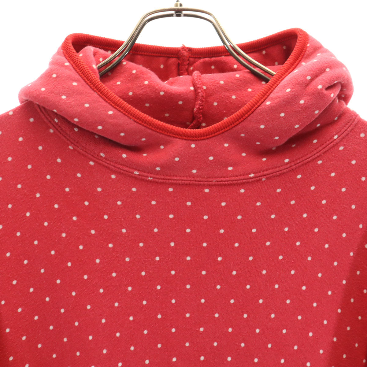 GOODENOUGH グッドイナフ 2001年 ドット柄 長袖 パーカー L レッド レディース