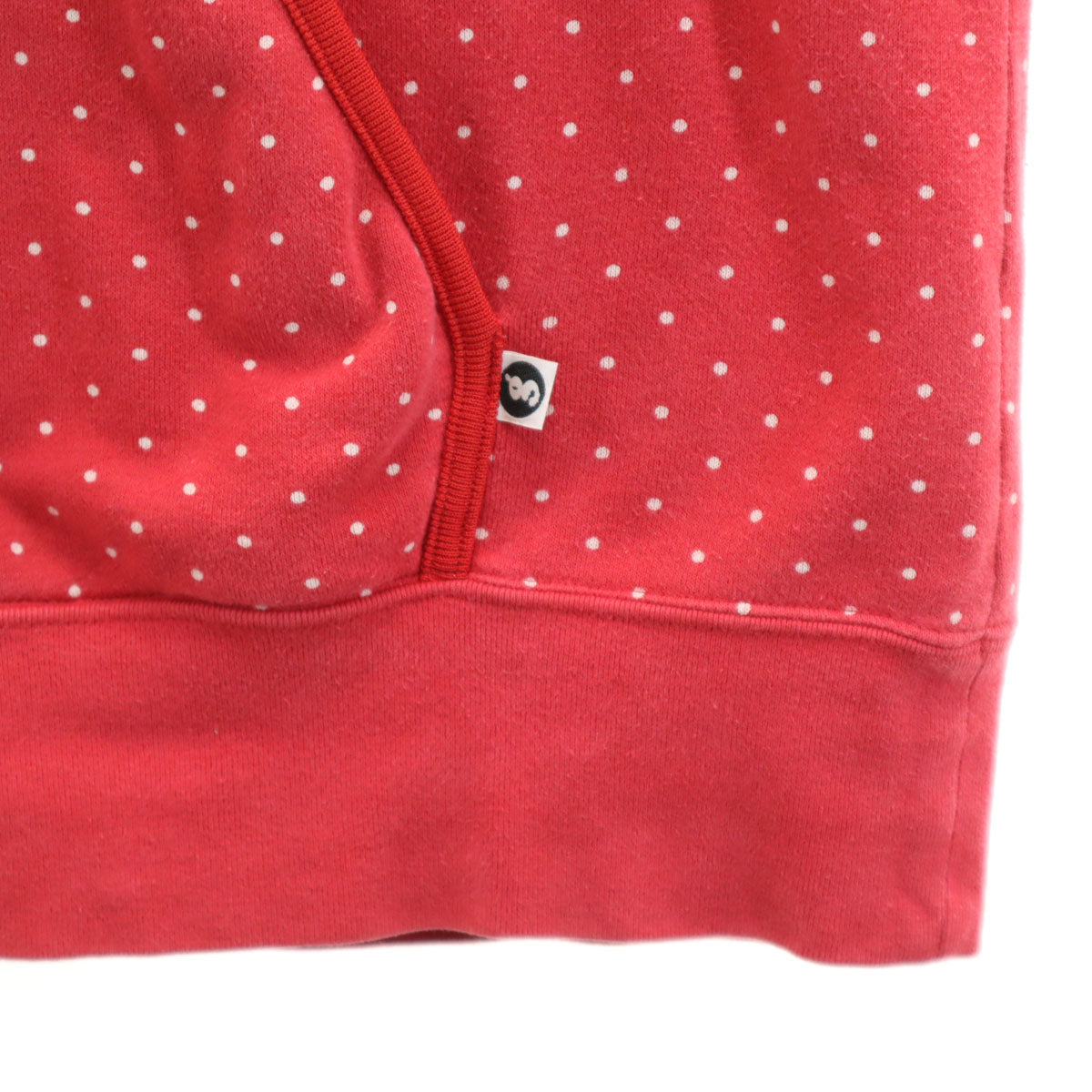 GOODENOUGH グッドイナフ 2001年 ドット柄 長袖 パーカー L レッド レディース