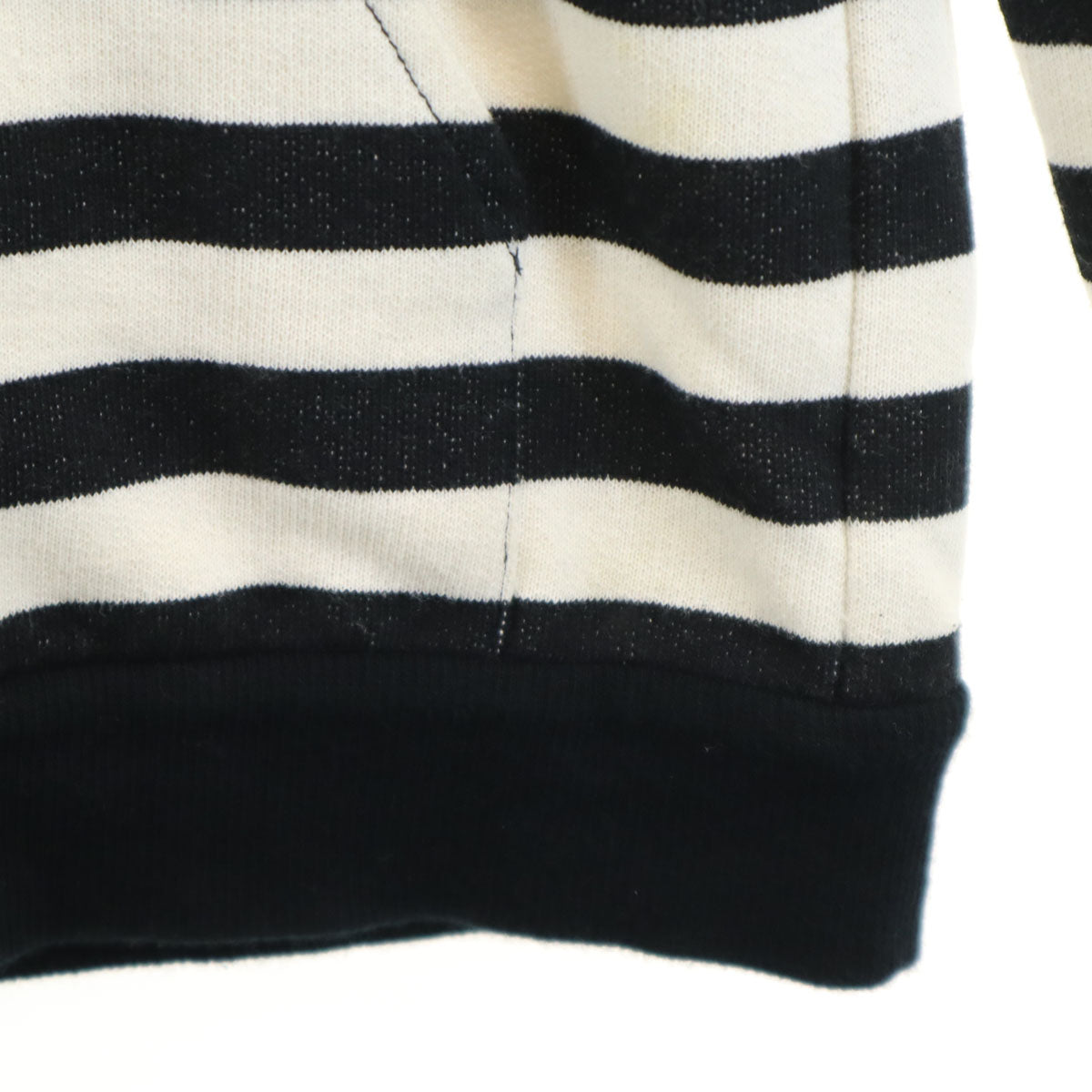 SAINT LAURENT サンローラン 2015年 イタリア製 ボーダー柄 長袖 ジップパーカー XS ホワイト 他 レディース