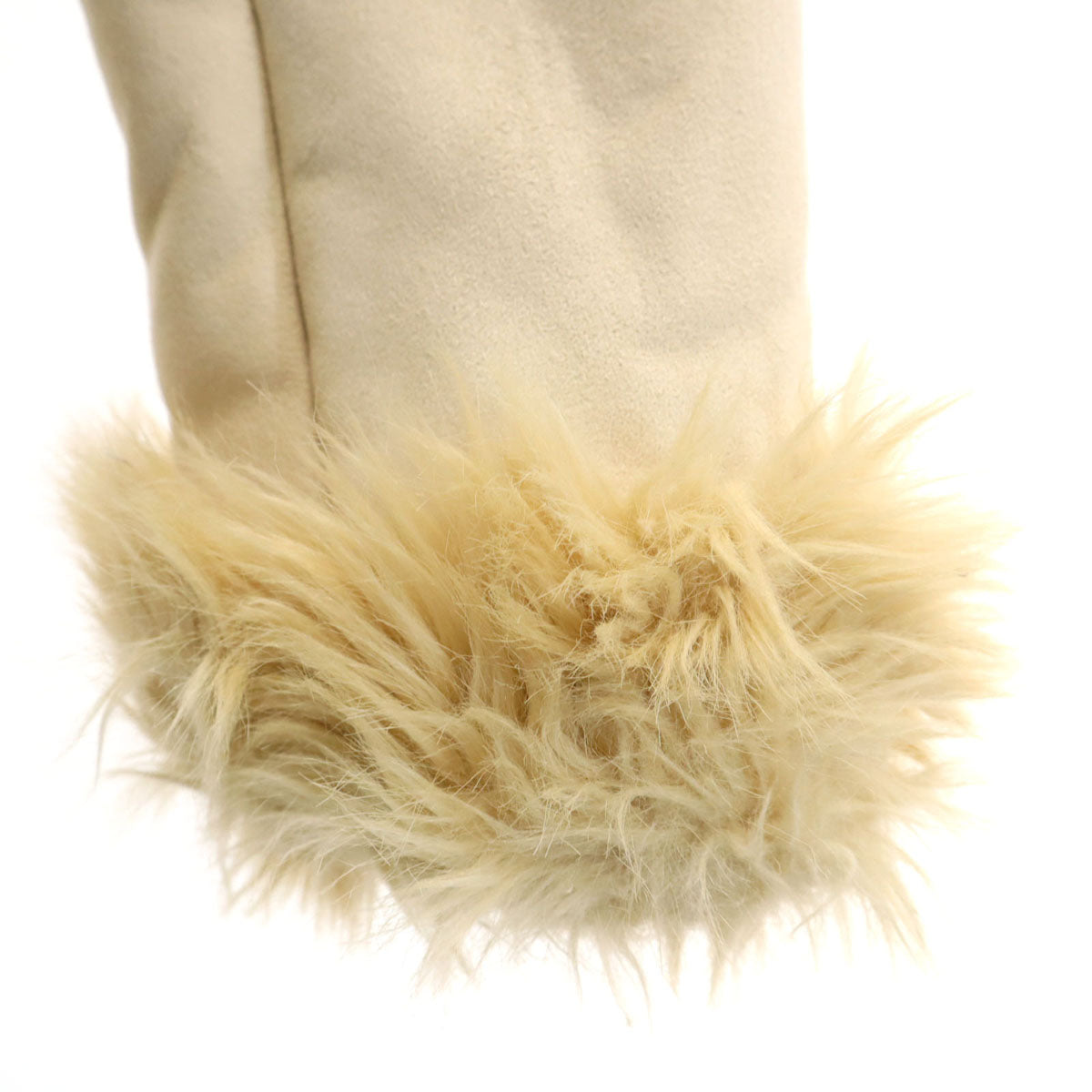 INED イネド フェイク ムートンコート 9 ベージュ レディース