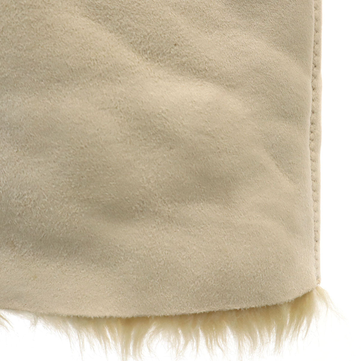 INED イネド フェイク ムートンコート 9 ベージュ レディース