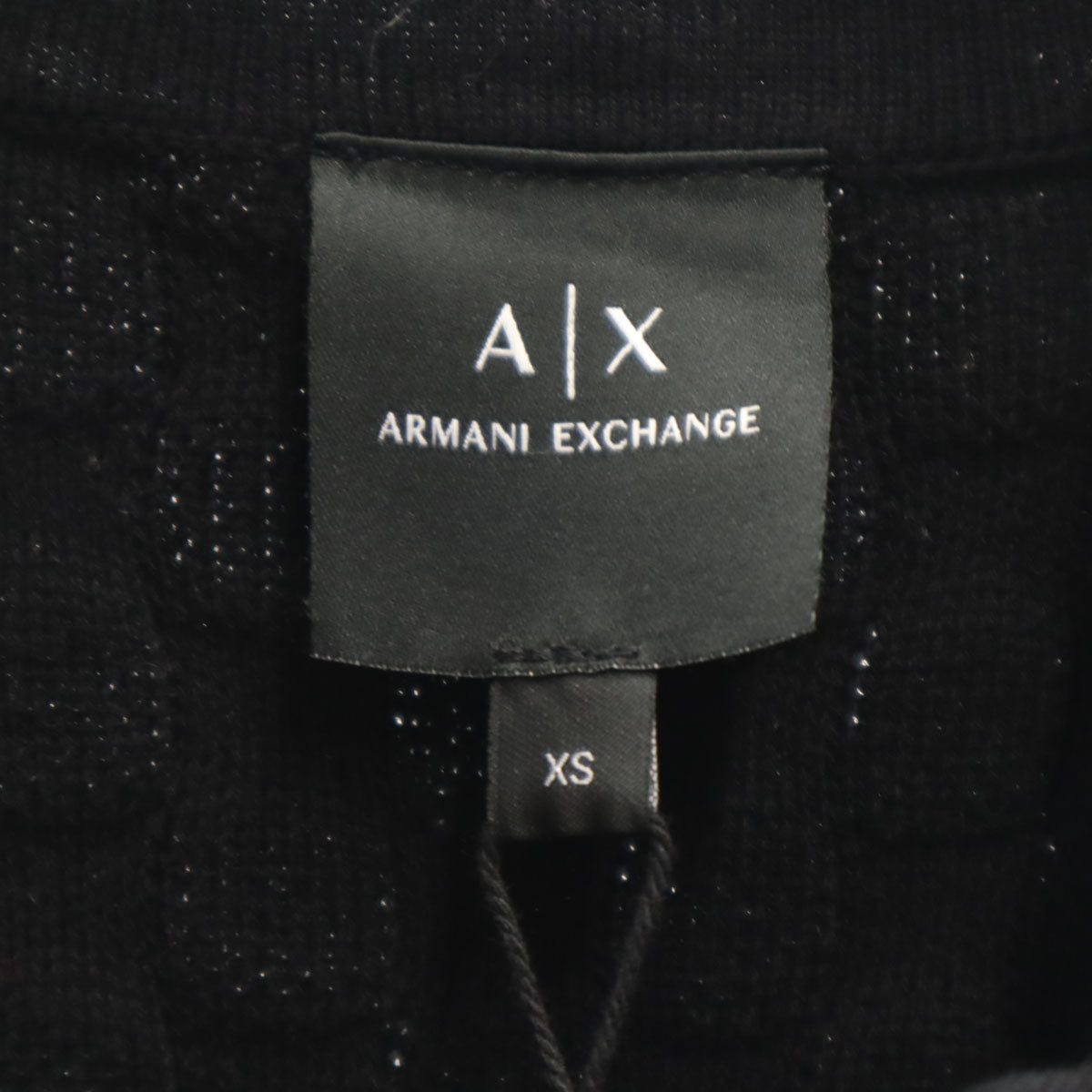 未使用 ARMANI EXCHANGE アルマーニエクスチェンジ ニットジャケット XS ブラック メンズ