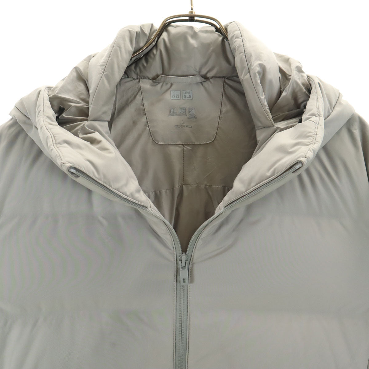 UNIQLO ユニクロ シームレス ダウンパーカー L グレー メンズ