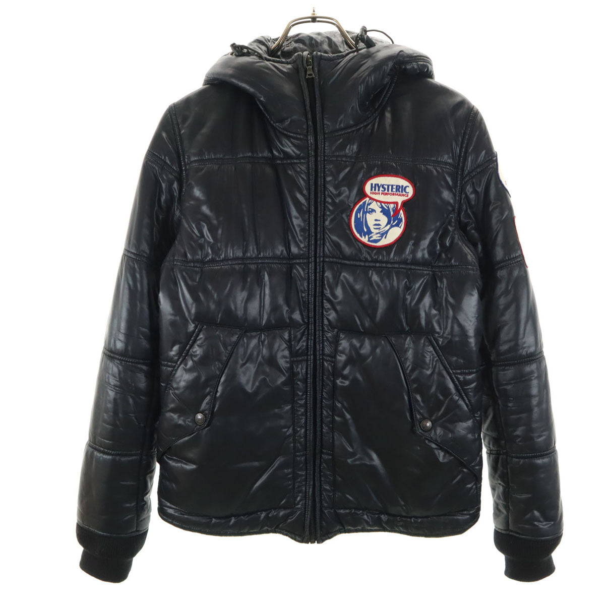 HYSTERIC GLAMOUR ヒステリックグラマー ナイロンタフタ 中綿ジャケット S チャコール メンズ