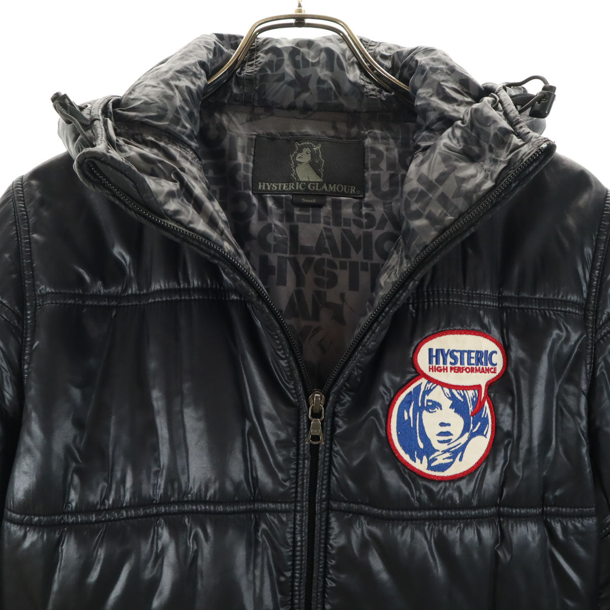 HYSTERIC GLAMOUR ヒステリックグラマー ナイロンタフタ 中綿ジャケット S チャコール メンズ