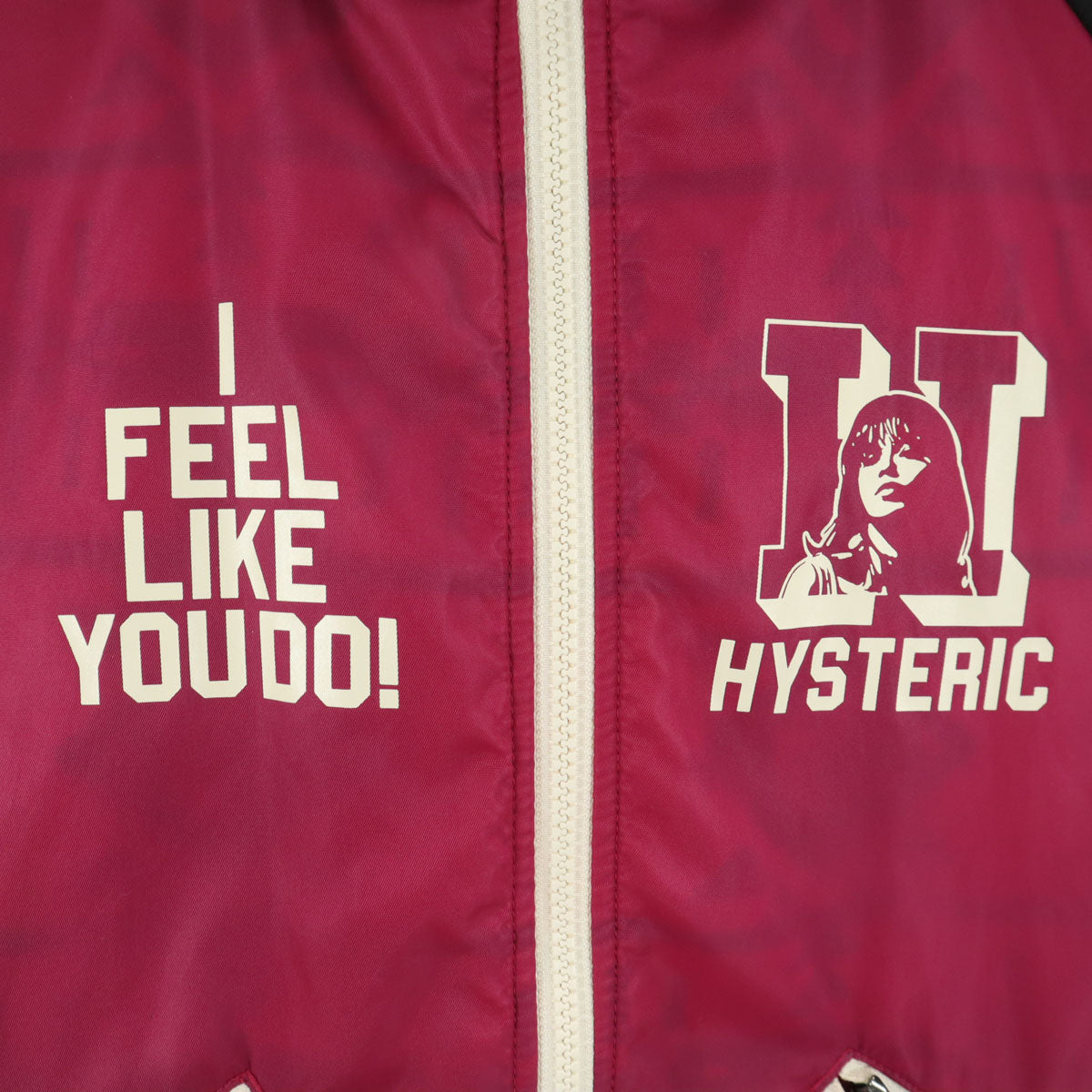 HYSTERIC GLAMOUR ヒステリックグラマー ナイロンジャケット M マゼンタ 裏フリース メンズ