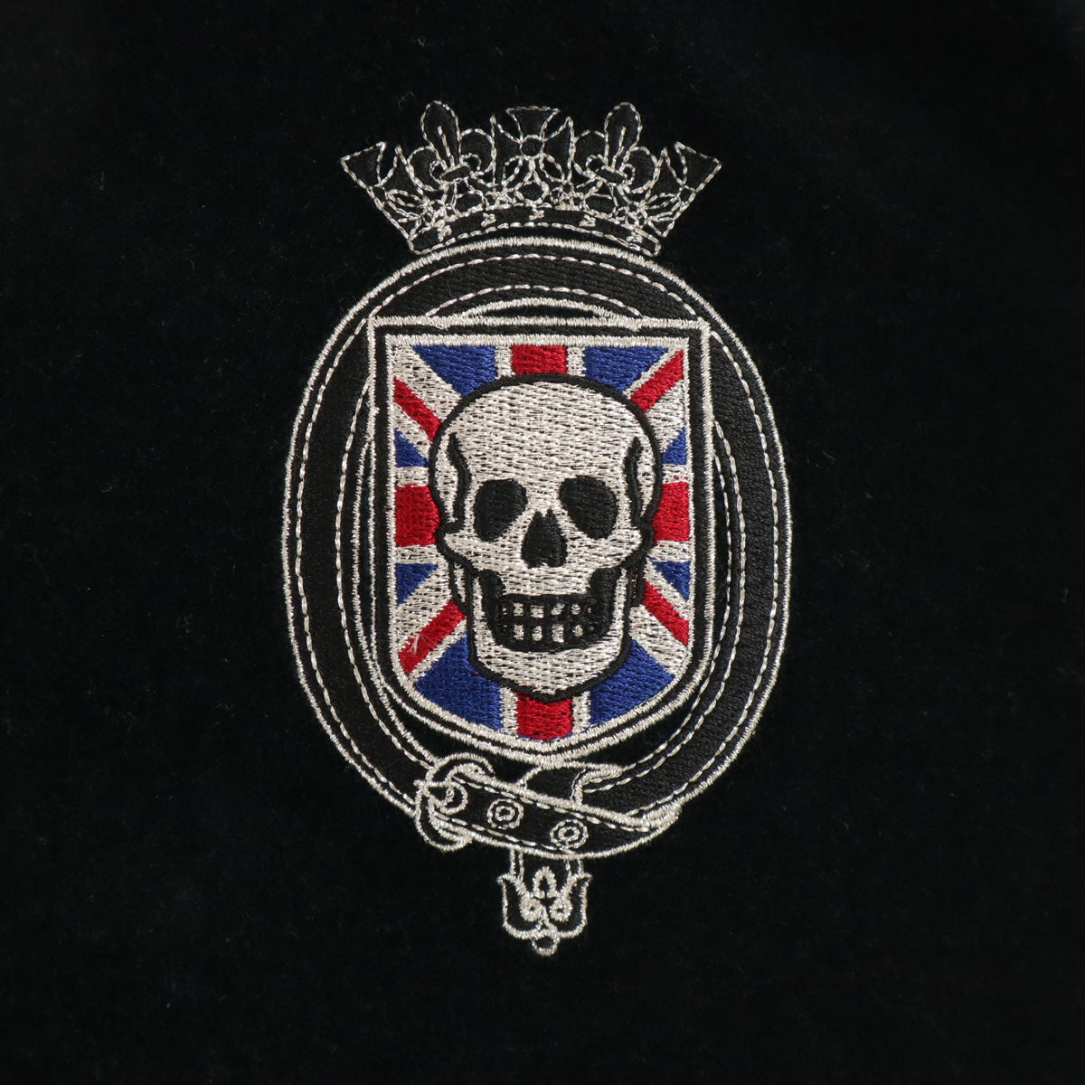 HYSTERIC GLAMOUR ヒステリックグラマー バック刺繍 ベロア ジャケット S ブラック 中綿 メンズ