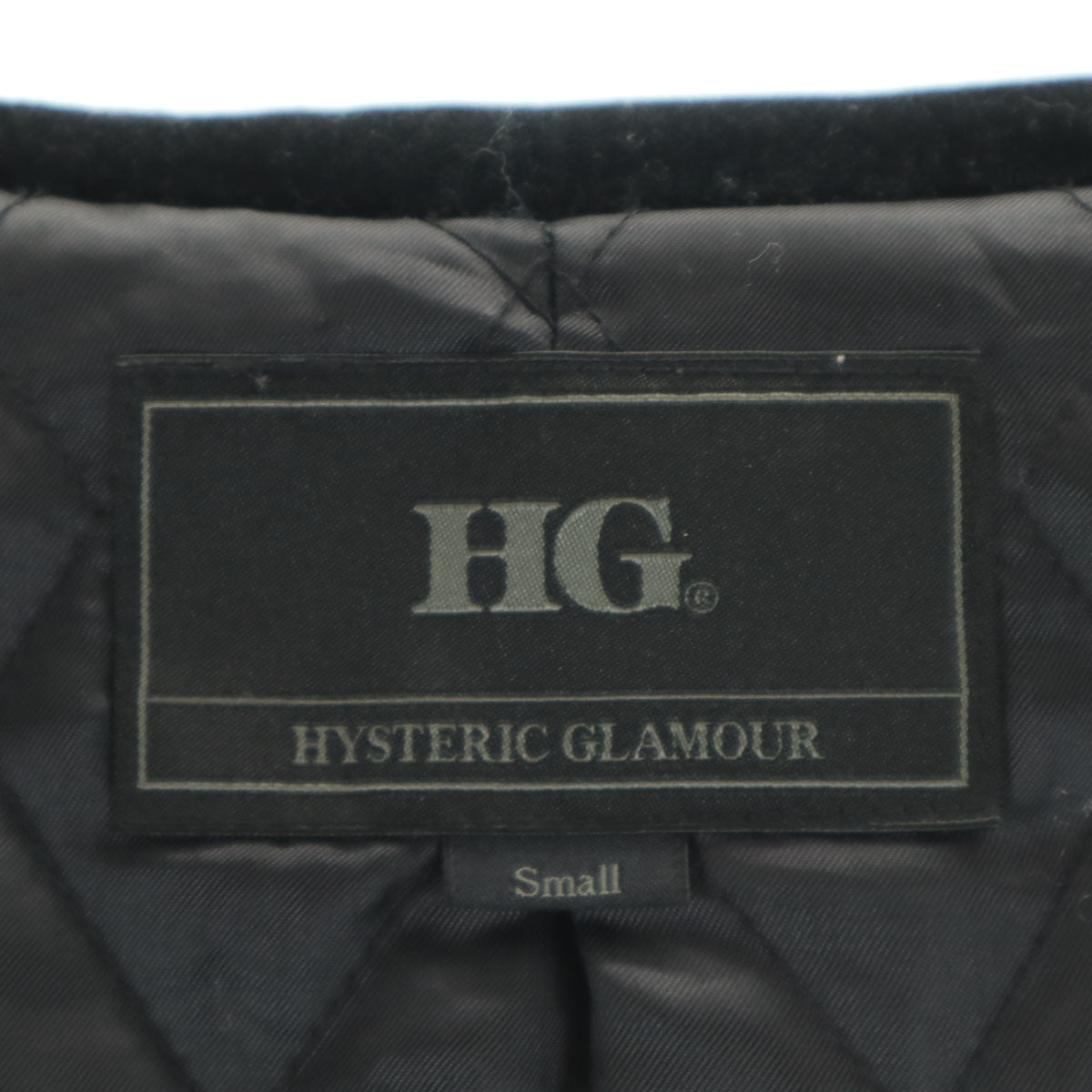 HYSTERIC GLAMOUR ヒステリックグラマー バック刺繍 ベロア ジャケット S ブラック 中綿 メンズ