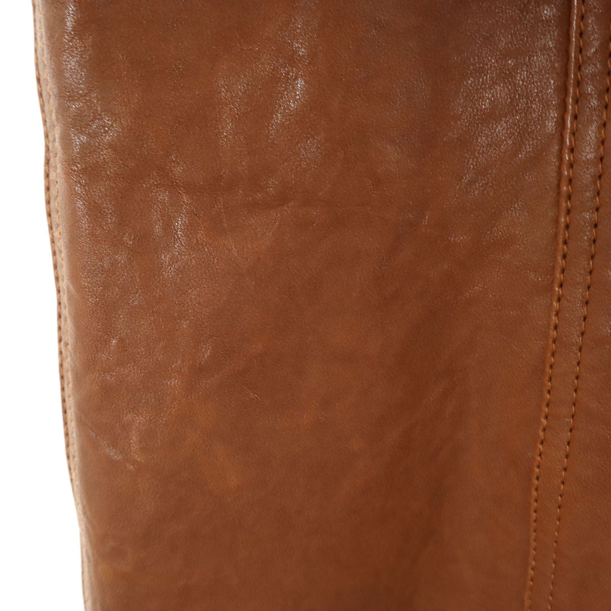 BURBERRY BLACK LABEL バーバリーブラックレーベル 羊革レザー シャツジャケット LL ブラウン 三陽商会 メンズ