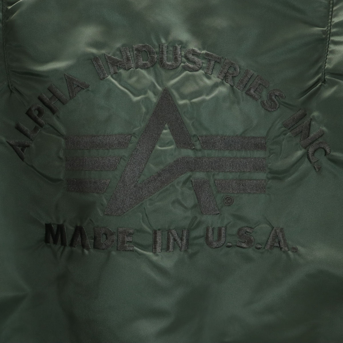 ALPHA INDUSTRIES INC アルファインダストリーズ USA製 MA-1 フライトジャケット L グリーン系 メンズ