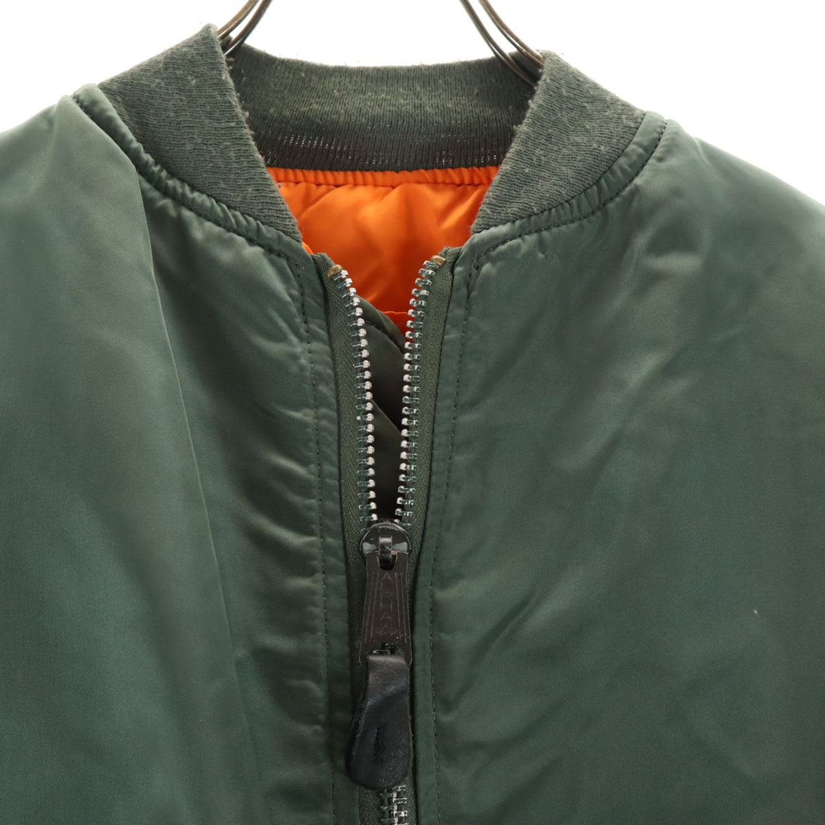 ALPHA INDUSTRIES INC アルファインダストリーズ USA製 MA-1 フライトジャケット L グリーン系 メンズ
