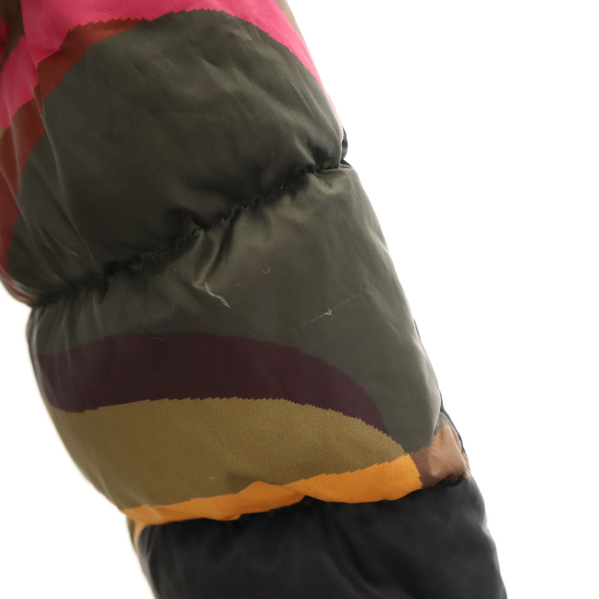 Herno ヘルノ 総柄 ダウンジャケット 42 ブラウン レディース