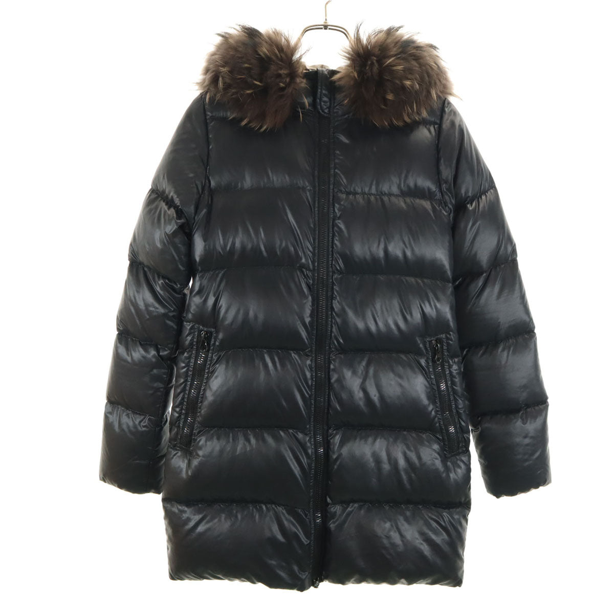 DUVETICA デュベティカ kappa ダウンコート 38 チャコールブラック ラクーンファー付き レディース