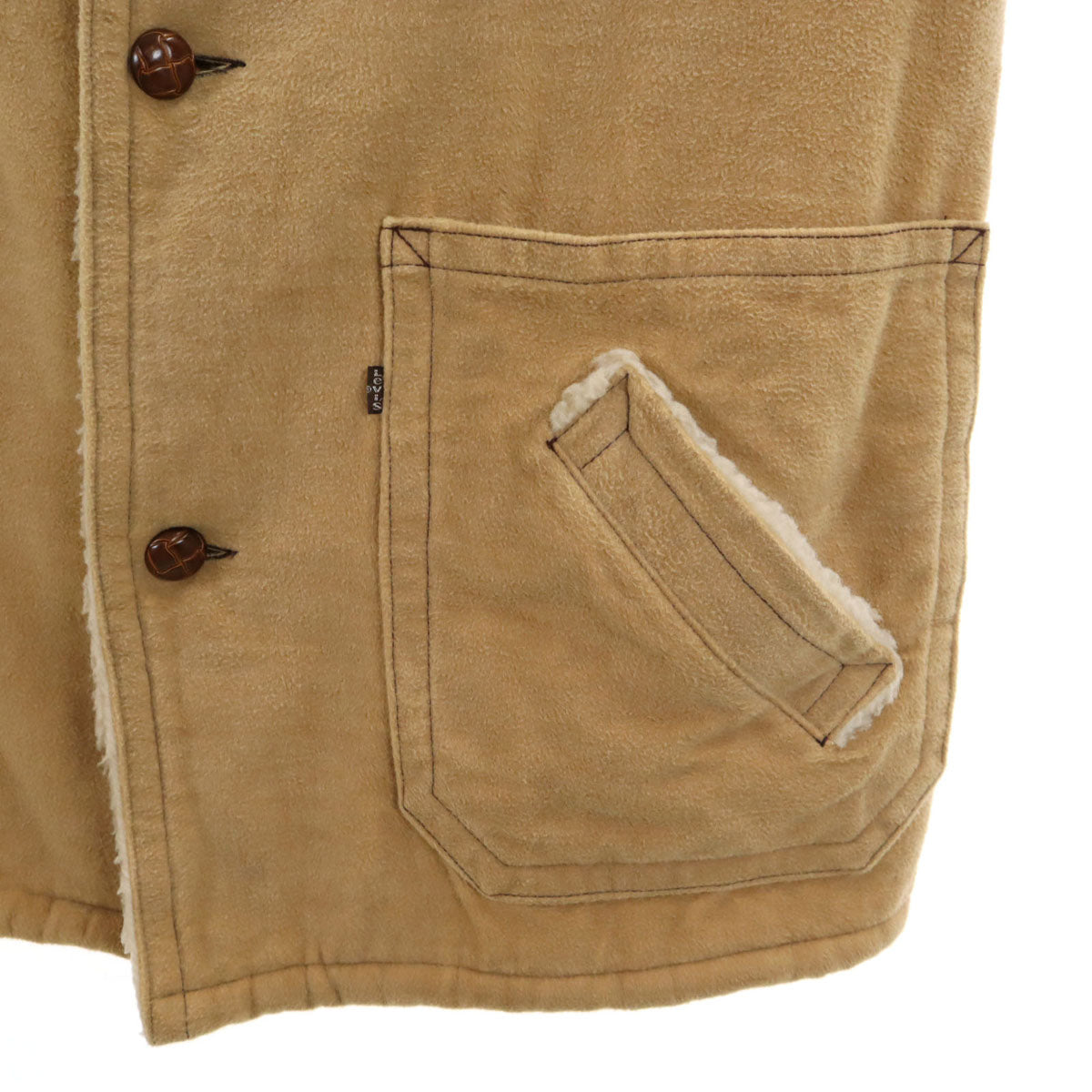 Levi's リーバイス 70s USA製 ヴィンテージ ランチ コート L ベージュ 裏ボア メンズ