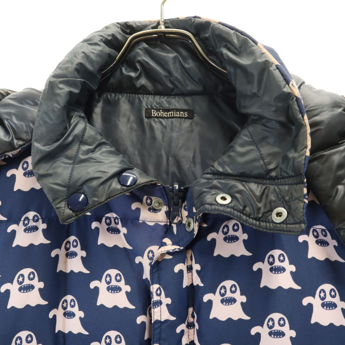 BOHEMIANS ボヘミアンズ 総柄 リバーシブル 中綿ジャケット 2 ネイビー メンズ