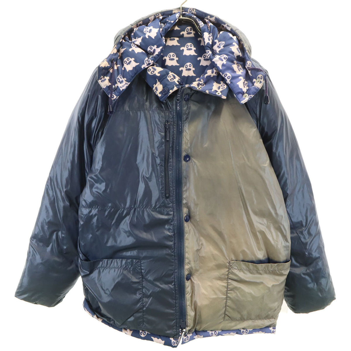 BOHEMIANS ボヘミアンズ 総柄 リバーシブル 中綿ジャケット 2 ネイビー メンズ